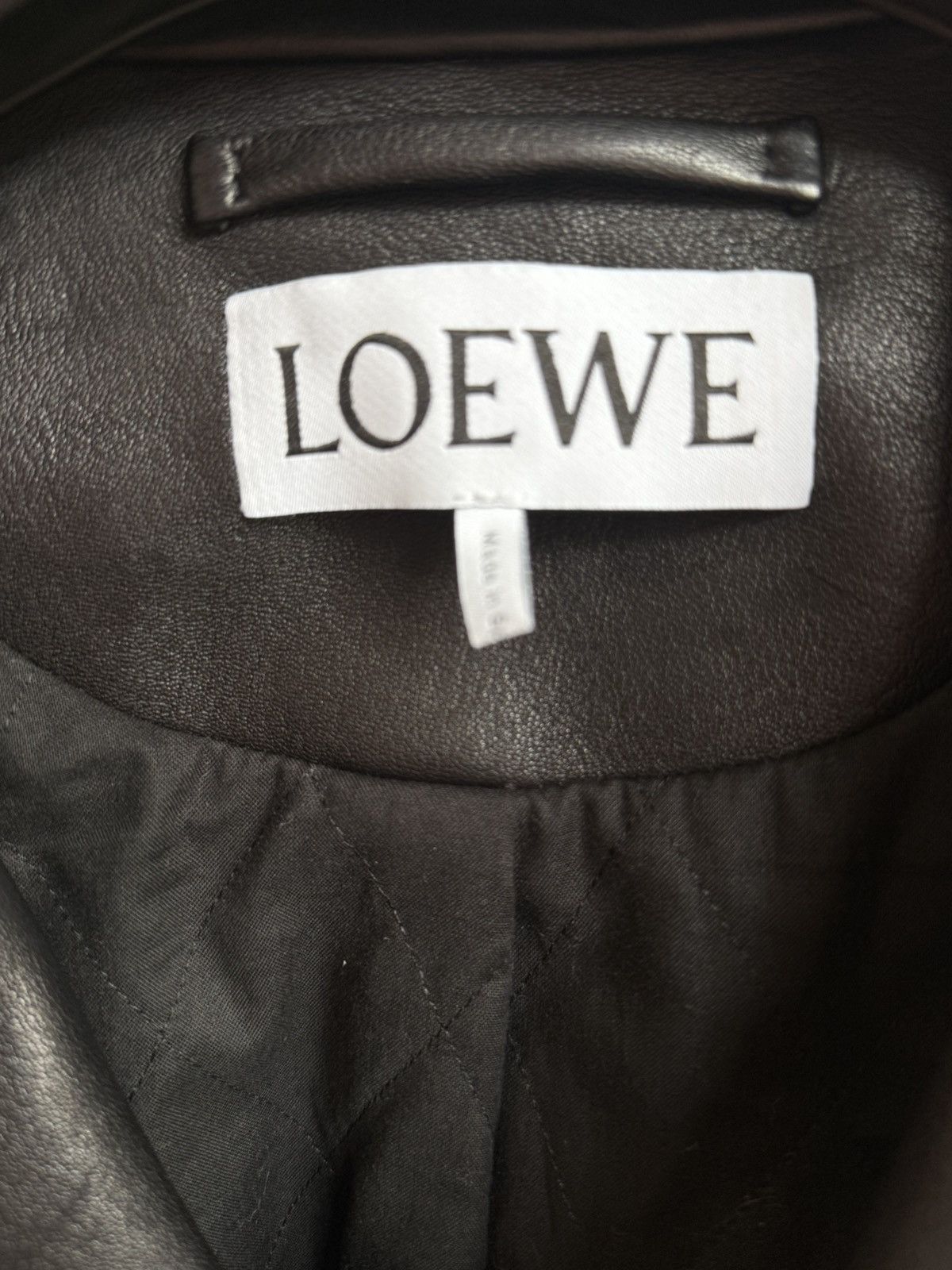Loewe LOEWE Zip-Up Long Sleeved Leather Biker Jacket Size US M / EU 48-50 / 2 - 3 Thumbnail