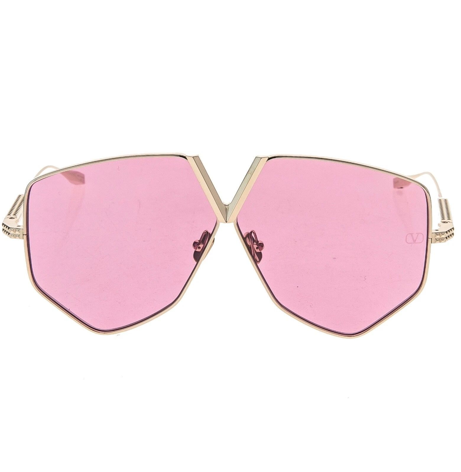 Valentino VALENTINO V HEXAGON VLS115 Gold Titanium VLS 115C Sunglass Size ONE SIZE - 11 Thumbnail