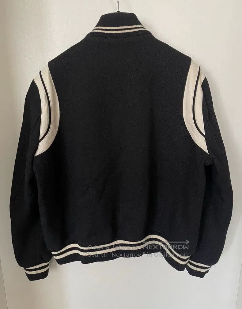 Saint Laurent Paris Saint Laurent Paris Black and White Wool Baseball Jacket Size US S / EU 44-46 / 1 - 5 Thumbnail