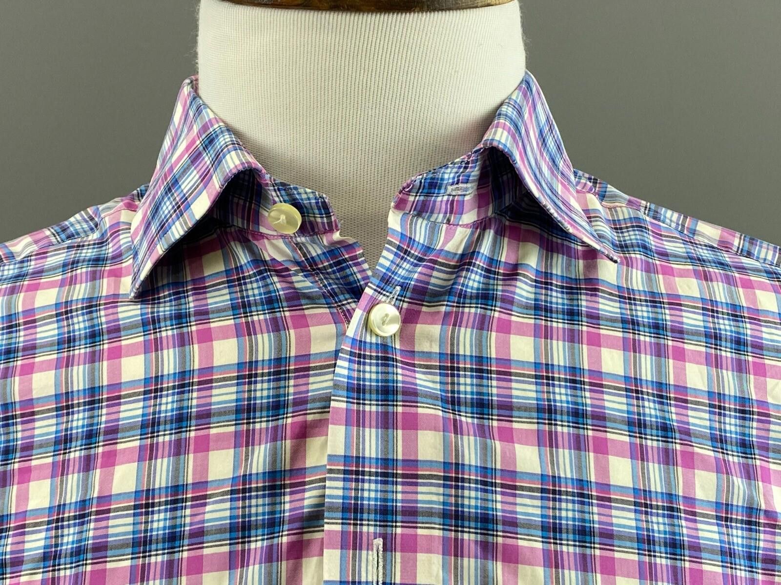 Eton Eton Contemporary Multicolor Check Shirt Size 42 / 16.5 Size US M / EU 48-50 / 2 - 4 Thumbnail