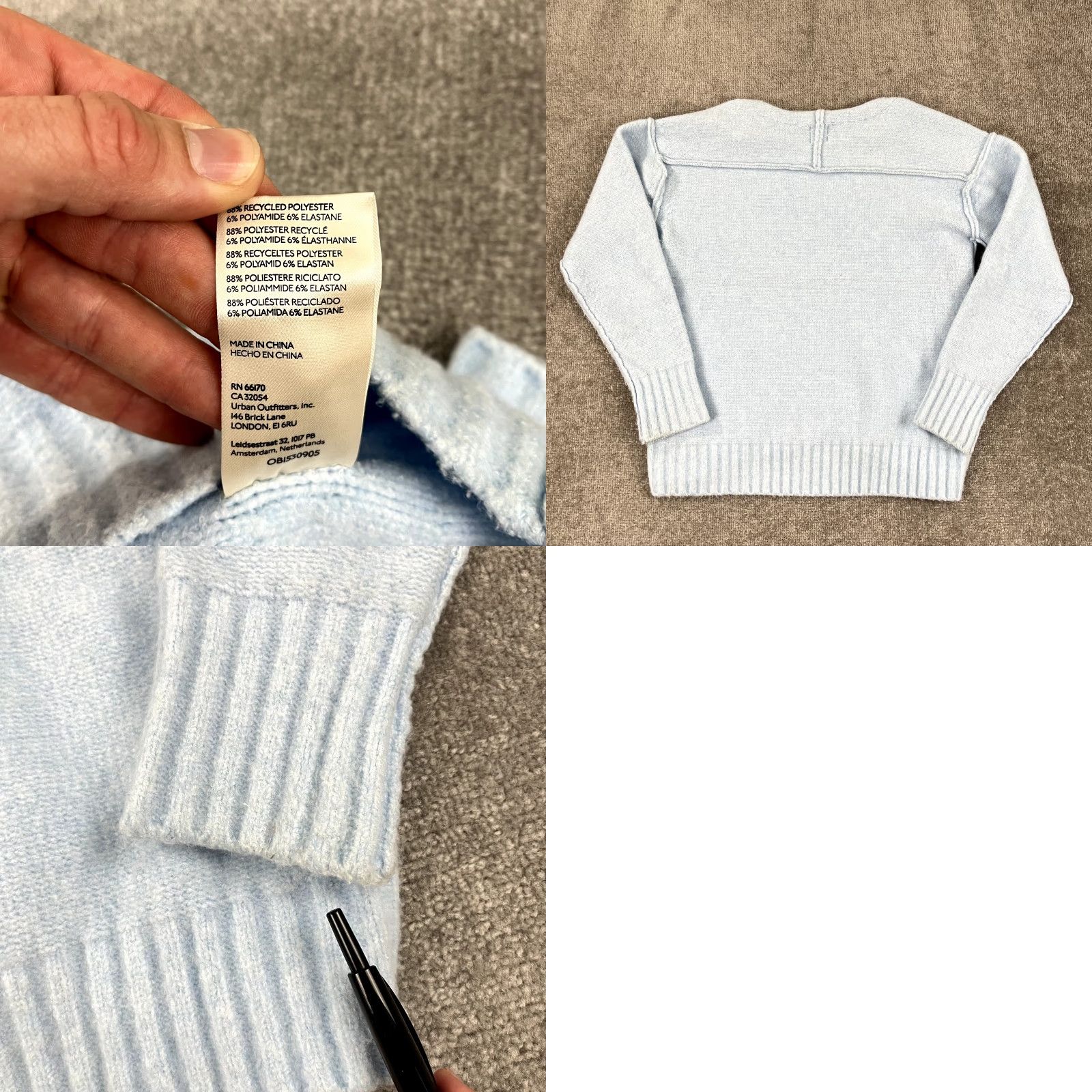 Free People Free People Sweater Womens Medium Eastwood Light Blue Fuzzy Pullover Size M / US 6-8 / IT 42-44 - 8 Thumbnail