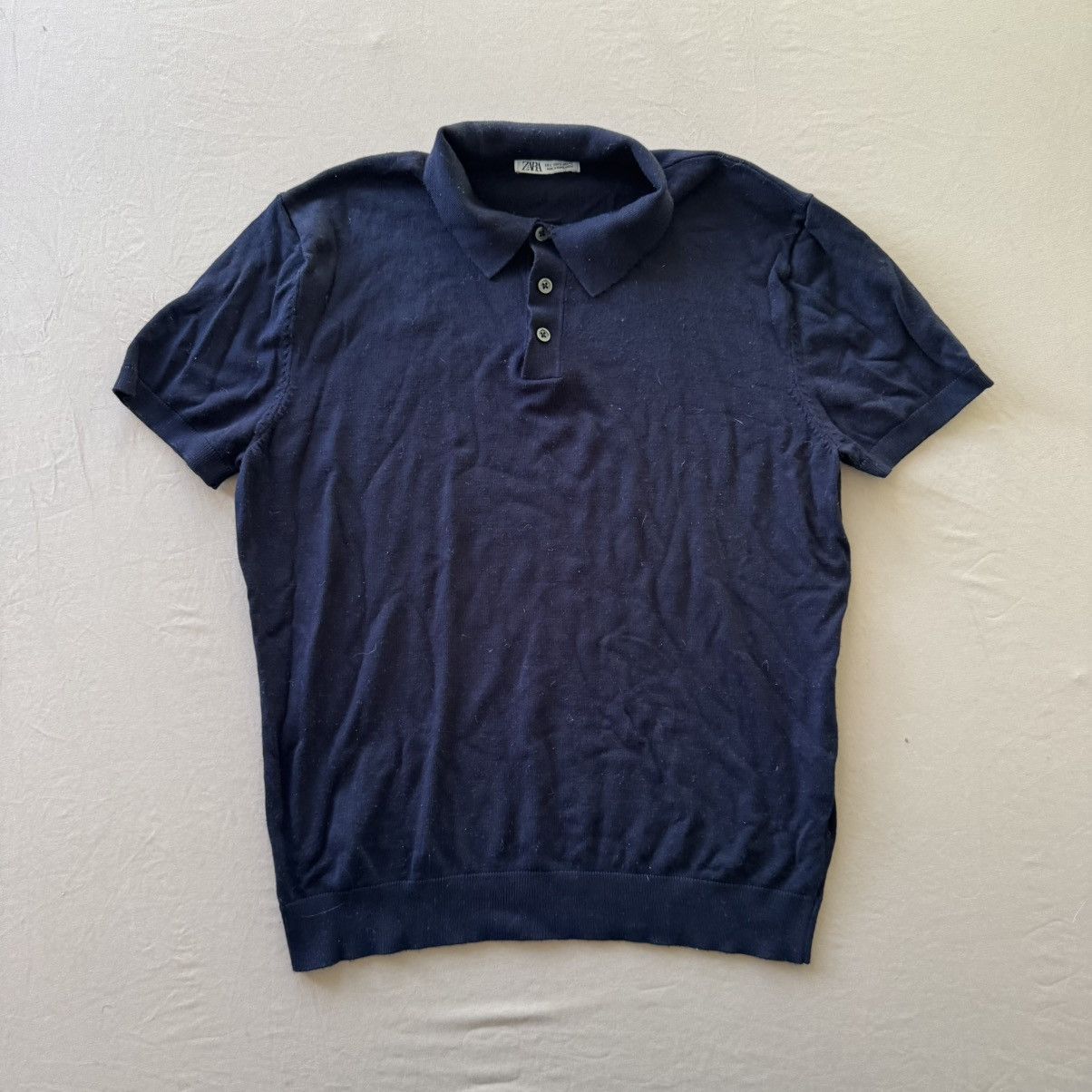 Designer × Vintage × Zara Zara KNIT POLO SHIRT Size US L / EU 52-54 / 3 - 1 Thumbnail