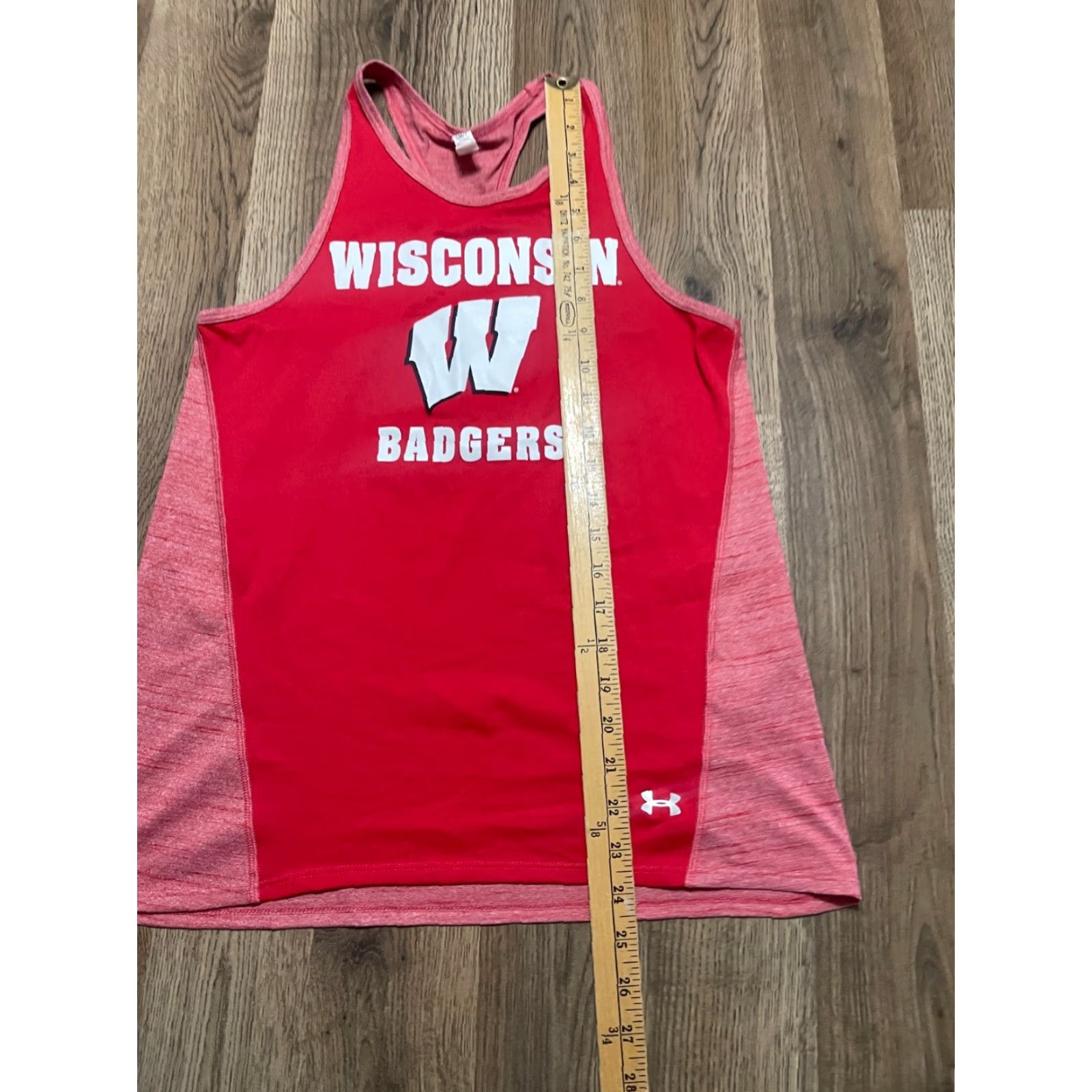 Under Armour Under Armour Tank Top Women S Red Wisconsin Badgers Tank Shirt Casual Breathable Cotton Short Sleeve Pullover Regular Size Small- Size S / US 4 / IT 40 - 6 Thumbnail