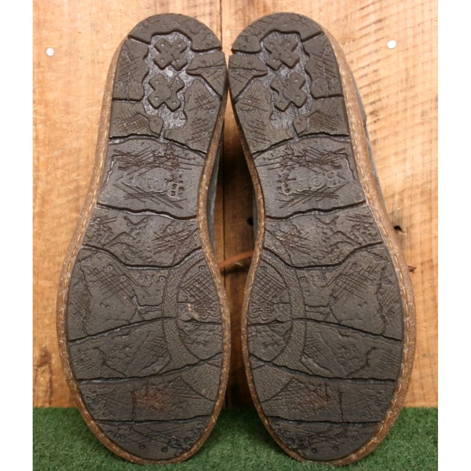 Born Børn Temple Ankle Booties Women's Sz. 8M Distressed Suede Smokey Gray Leather Lace Up Bootie Size US 8 / IT 38 - 5 Thumbnail