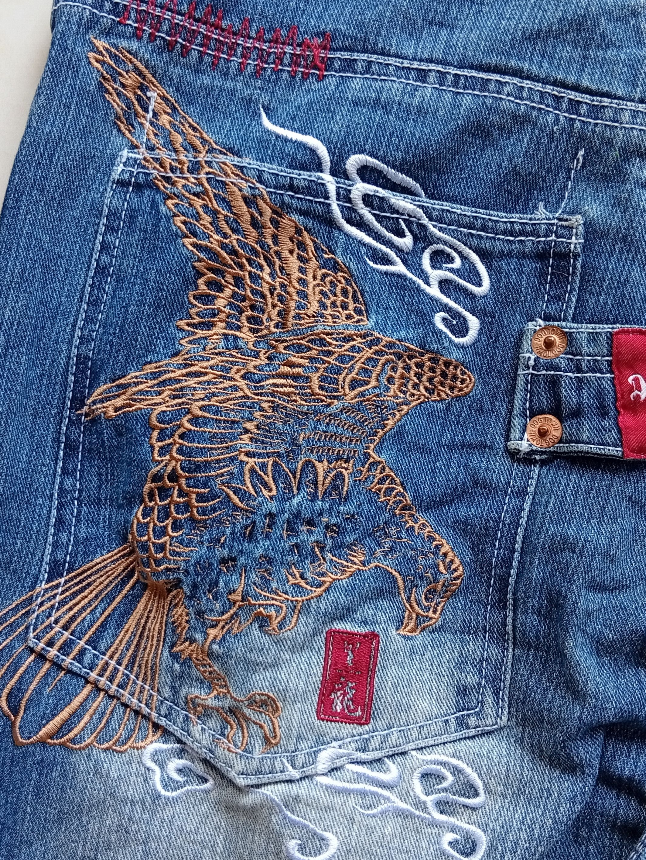 Dogtown Dogtown black dragon embroidered eagle baggy jeans Size US 31 - 10 Thumbnail