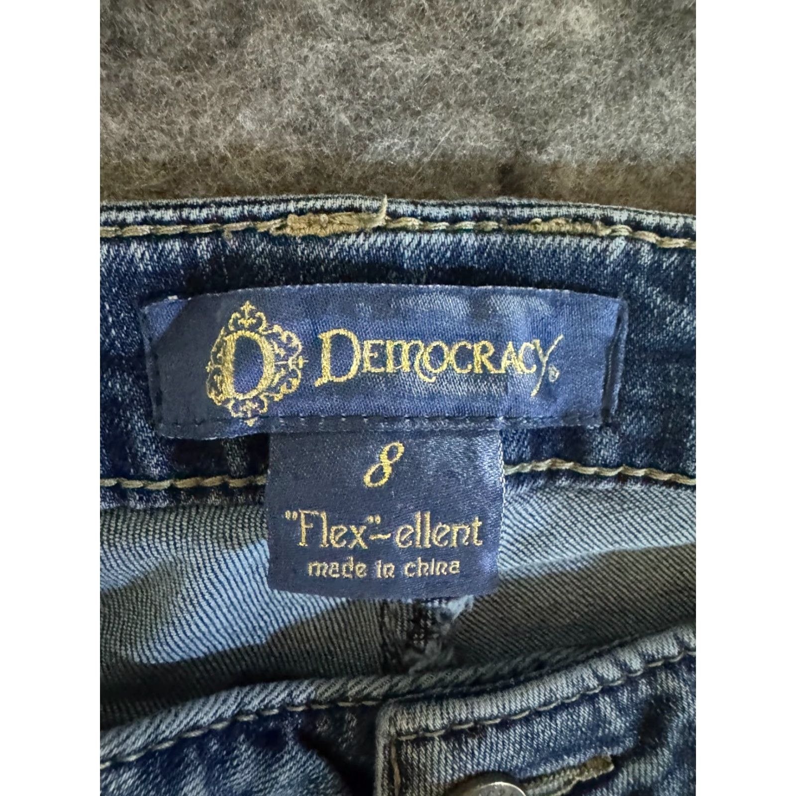 Vintage DEMOCRACY Women's Jeans DISTRESSED Blue Flex ellent SIZE 8 Size 30" / US 8 / IT 44 - 3 Thumbnail