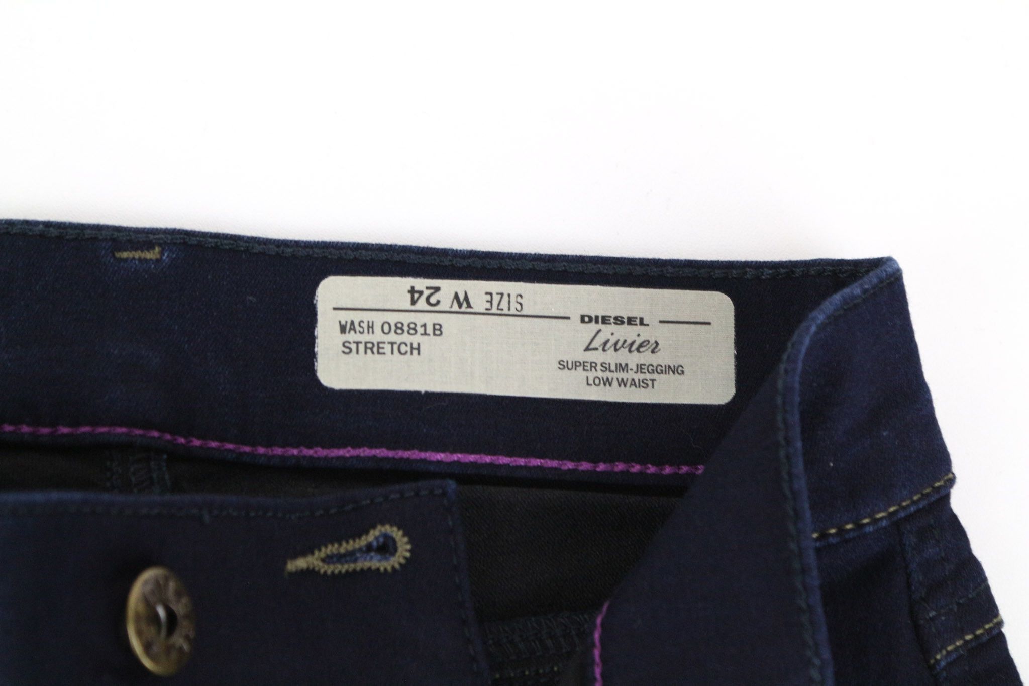 Diesel LIVIER 0881B W24 Blue Jegging Jeans 71551 Size 24" / US 00 / IT 34 - 6 Thumbnail