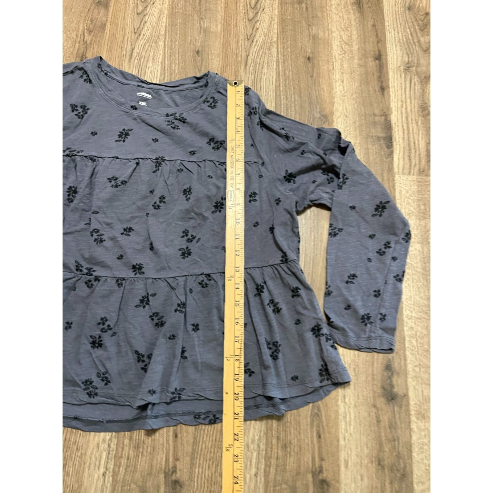 Vintage Sonoma Shirt Women's Size XXL Grey Black Floral Long Sleeve Shirt Size XXL / US 16-18 / IT 52-54 - 7 Thumbnail