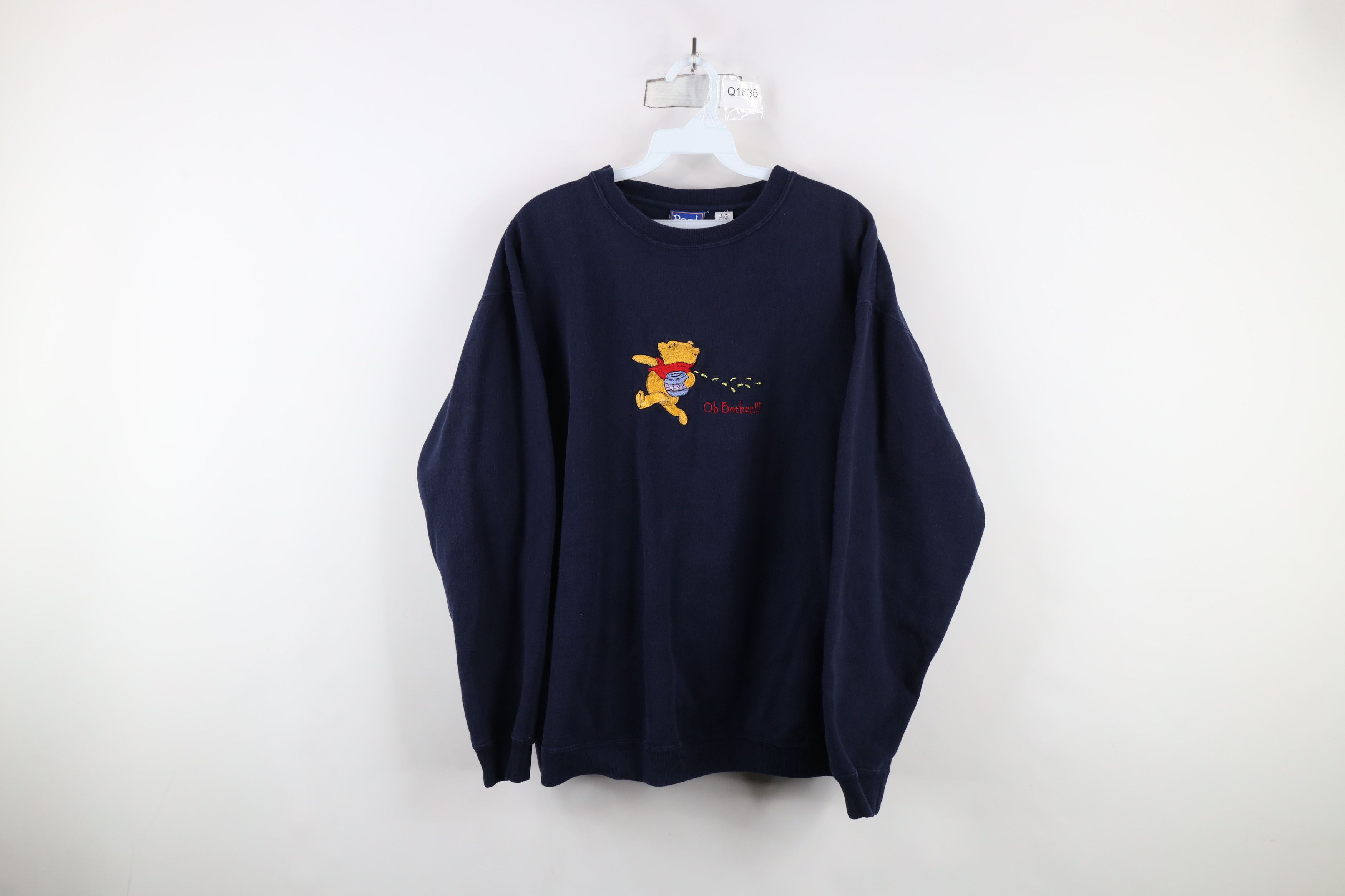 Disney × Vintage Vintage 90s Disney Winnie the Pooh Oh Bother Sweatshirt Blue Size L / US 10 / IT 46 - 1 Thumbnail