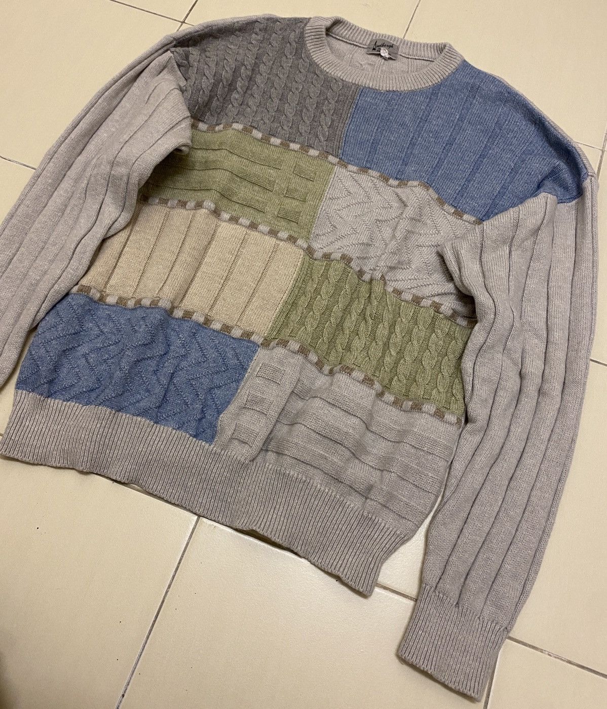 Lindbergh 🔥QUICK SALE🔥 Vtg Lindbergh Multicolor Cable Knit Sweater Size US L / EU 52-54 / 3 - 2 Thumbnail