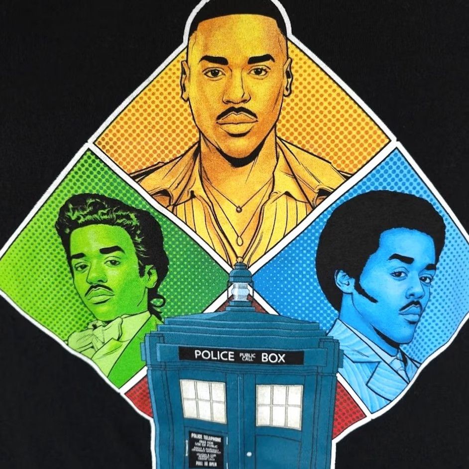 Vintage Doctor Who T Shirt Mens Large Black 15th Dr Quandrant Costumes BBC Sci-Fi & Fantasy Shirt Mens Black Doctor Who T-Shirt Size US L / EU 52-54 / 3 - 3 Thumbnail