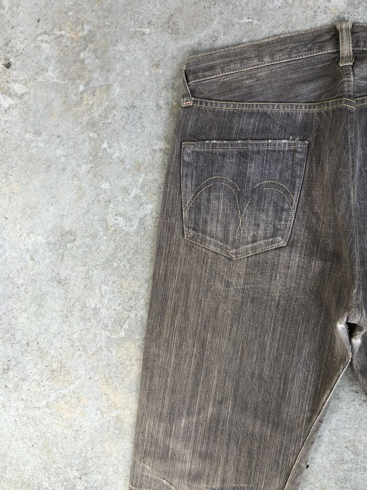 Sugar Cane Vintage Sugarcane Selvedge Denim Distressed Denim Size US 33 - 9 Thumbnail