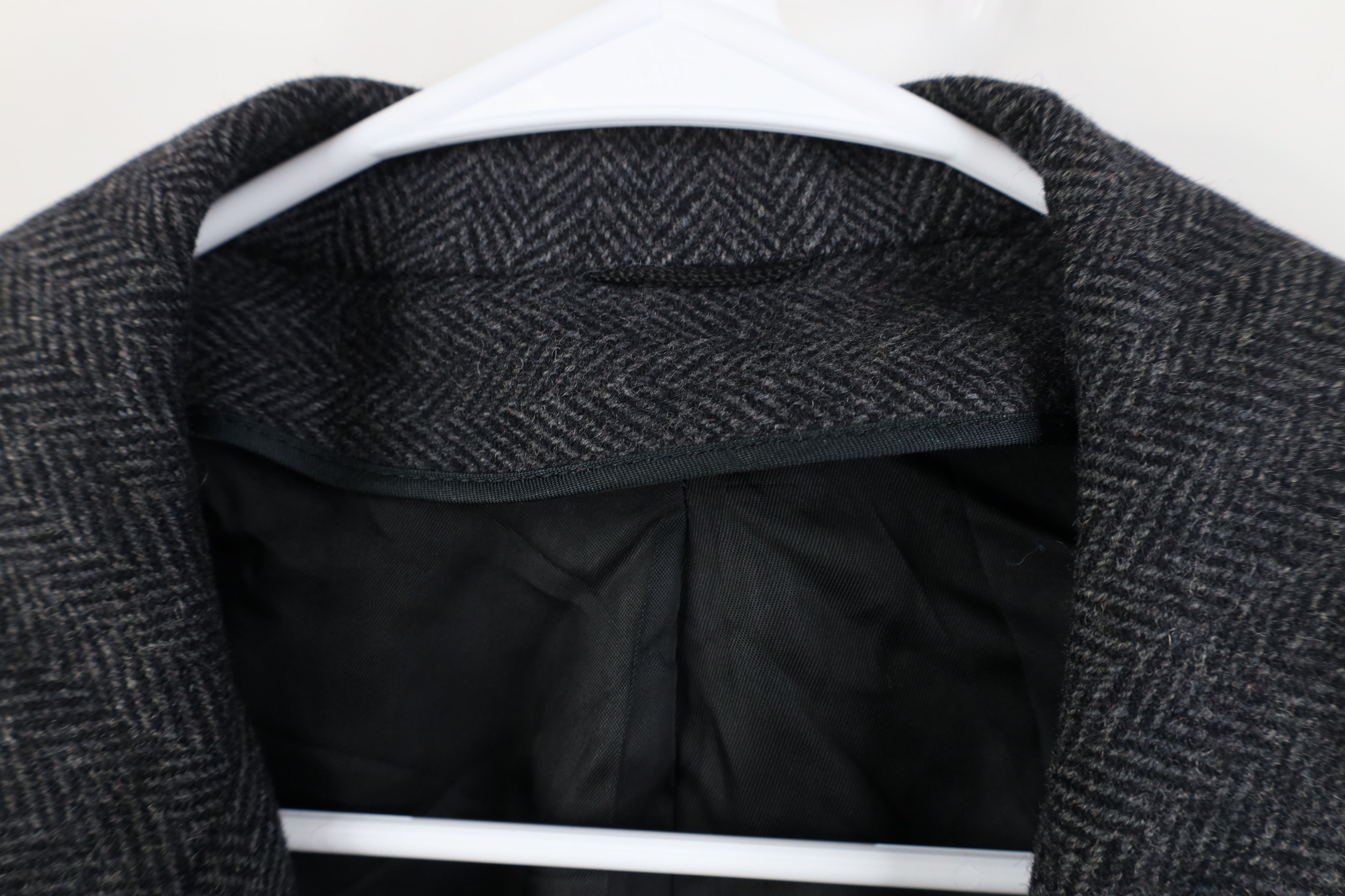 Vintage Vintage 50s Streetwear Wool Herringbone Overcoat Jacket USA Size US XXL / EU 58 / 5 - 9 Thumbnail