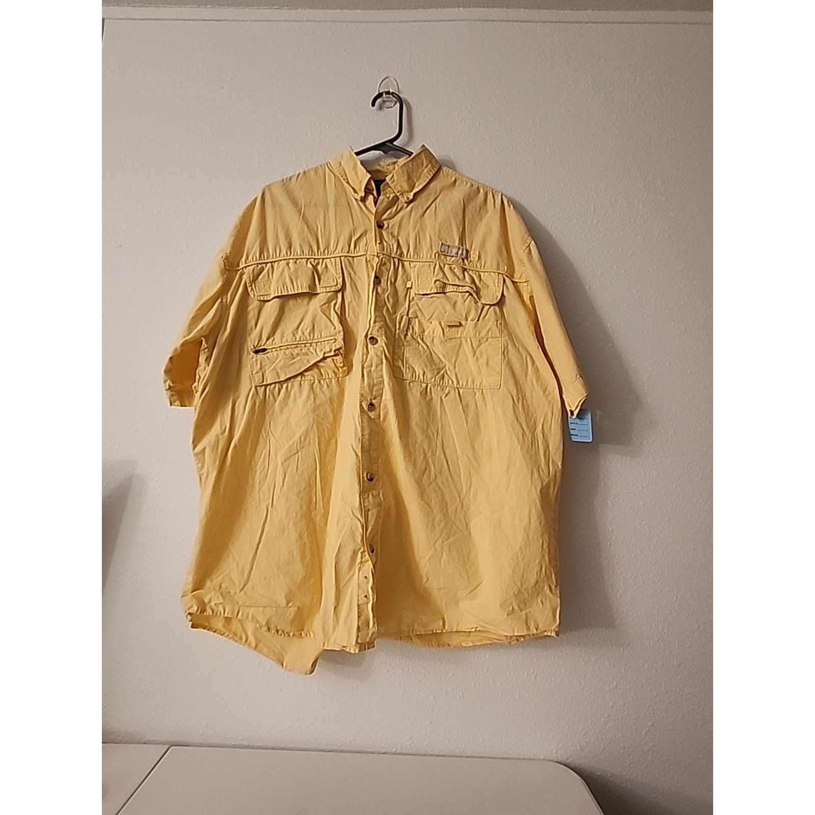 Reel Legends Reel Legends Shadester Short Sleeve Shirt Yellow Men's Sz L Size US L / EU 52-54 / 3 - 9 Thumbnail
