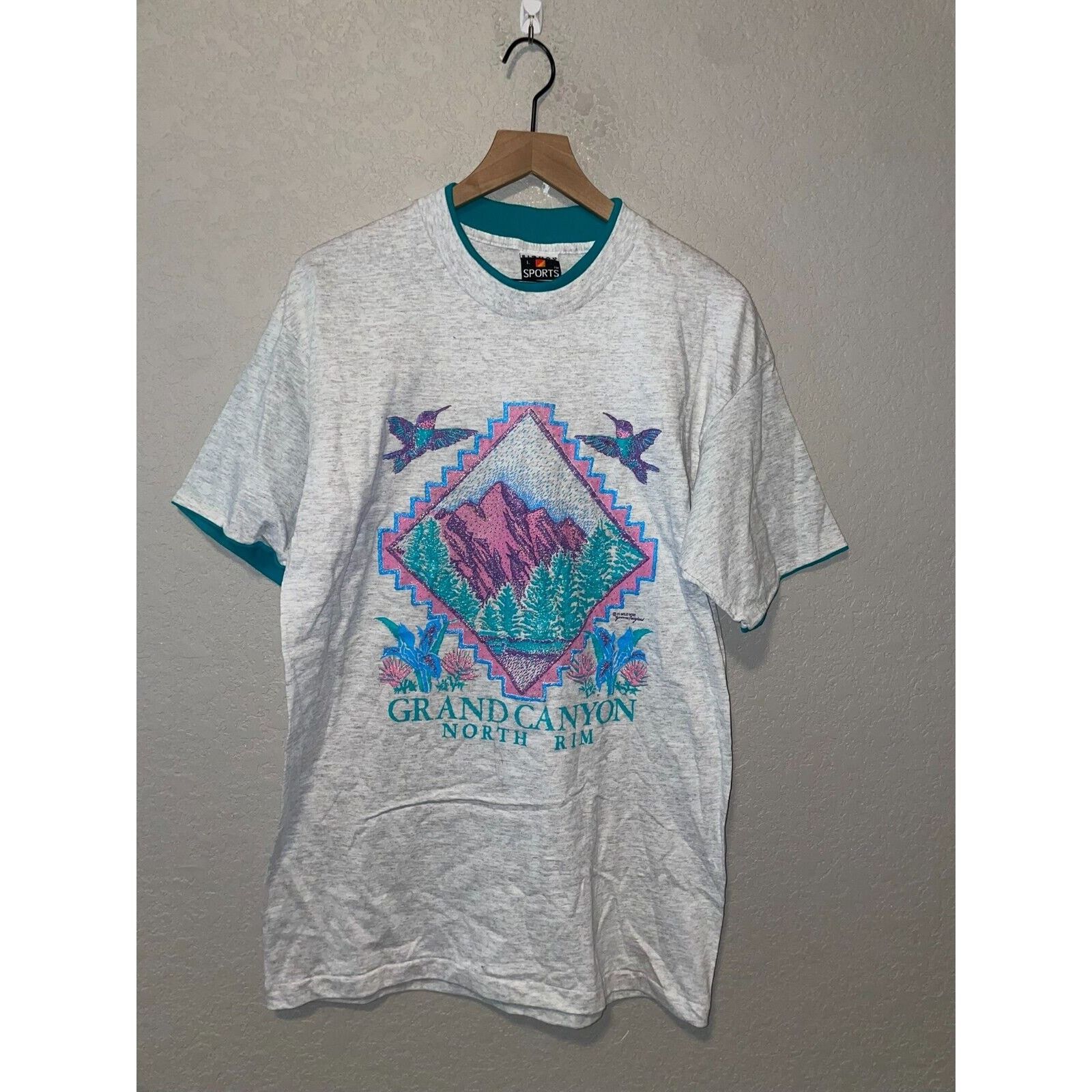 Signal Sport Vintage Grand Canyon North Rim Shirt Gray Graphic Tee VTG L Size US L / EU 52-54 / 3 - 1 Thumbnail