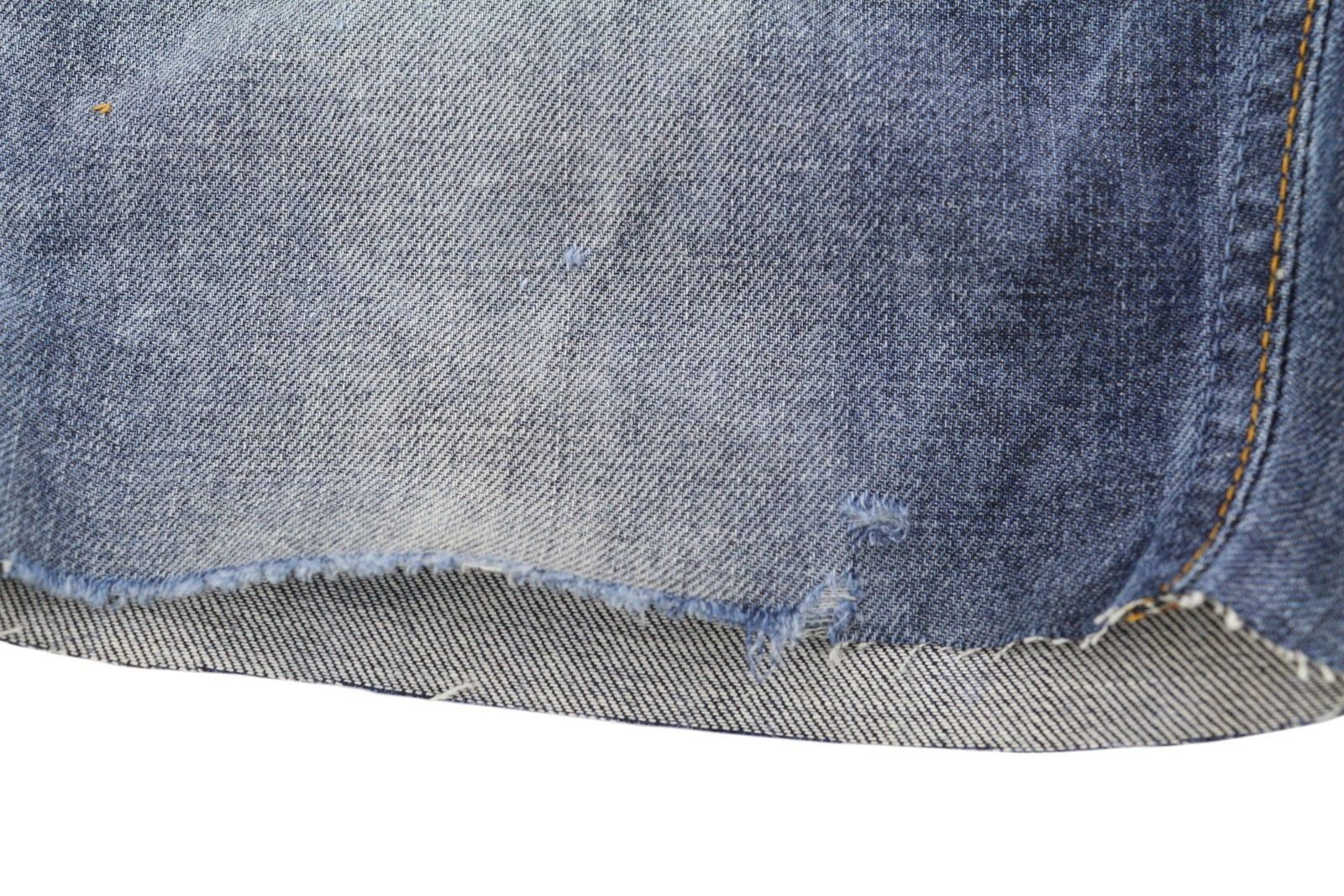 Nudie Jeans GRIM TIM W33 Washed Denim Blue Button Fly Shorts 83838 Size US 33 - 8 Thumbnail