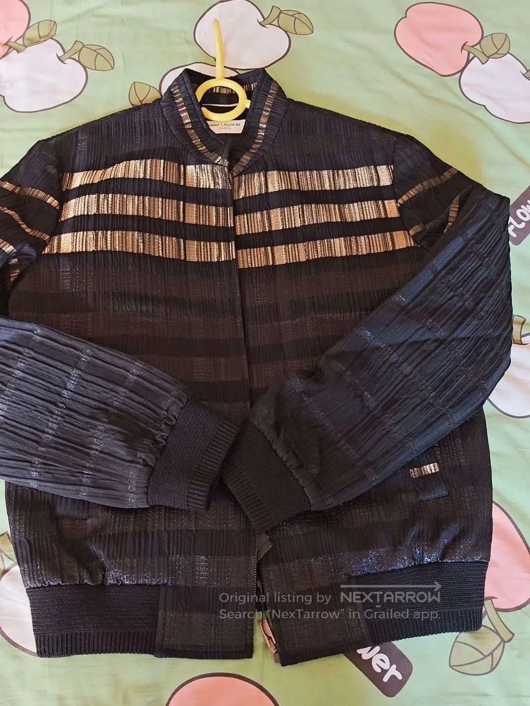 Saint Laurent Paris Saint Laurent Black Gold Stripe Jacket. Size US S / EU 44-46 / 1 - 3 Thumbnail