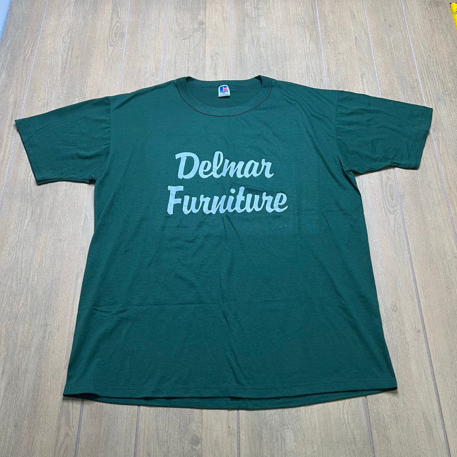 Russell Athletic Vintage Russell Athletic Delmar Furniture T Shirt USA XL Size US XL / EU 56 / 4 - 1 Thumbnail