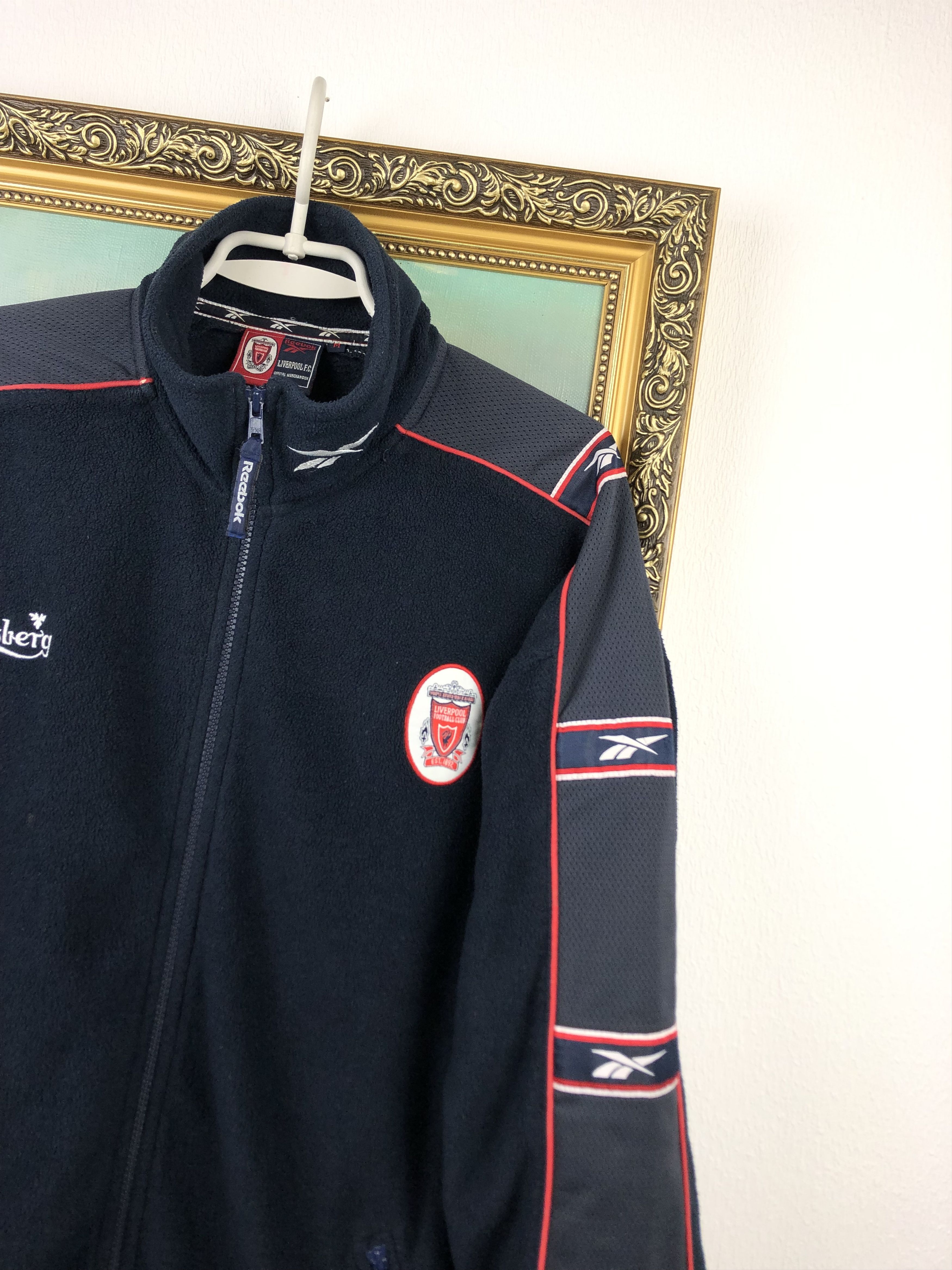 Reebok Vintage Liverpool Football Fleece Jacket Track Top Rare Size US M / EU 48-50 / 2 - 3 Thumbnail