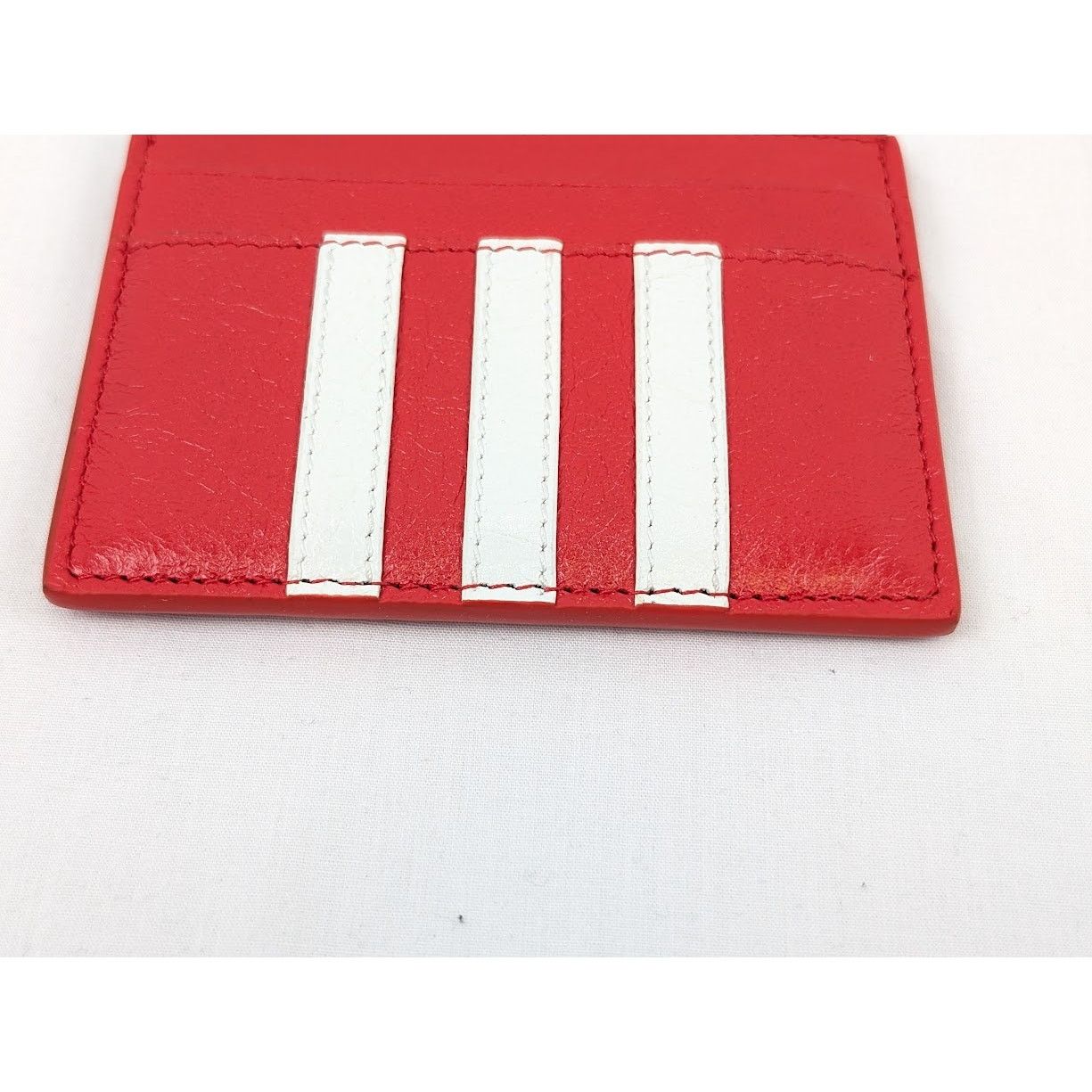 Balenciaga o1rshd1 Q:3 /DUP/ Size:OS / Arena Lamb Card Holder Red/White Size ONE SIZE - 5 Thumbnail