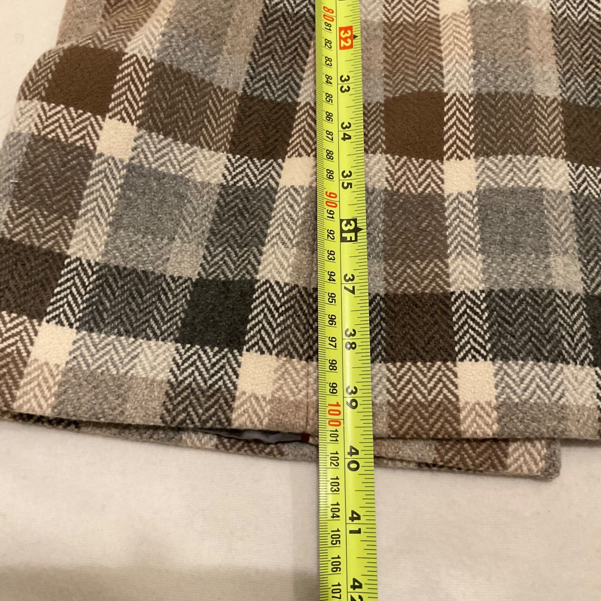 Loro Piana Loro Piana herringbone wool brown grey plaid check women lon Size XS / US 0-2 / IT 36-38 - 11 Thumbnail