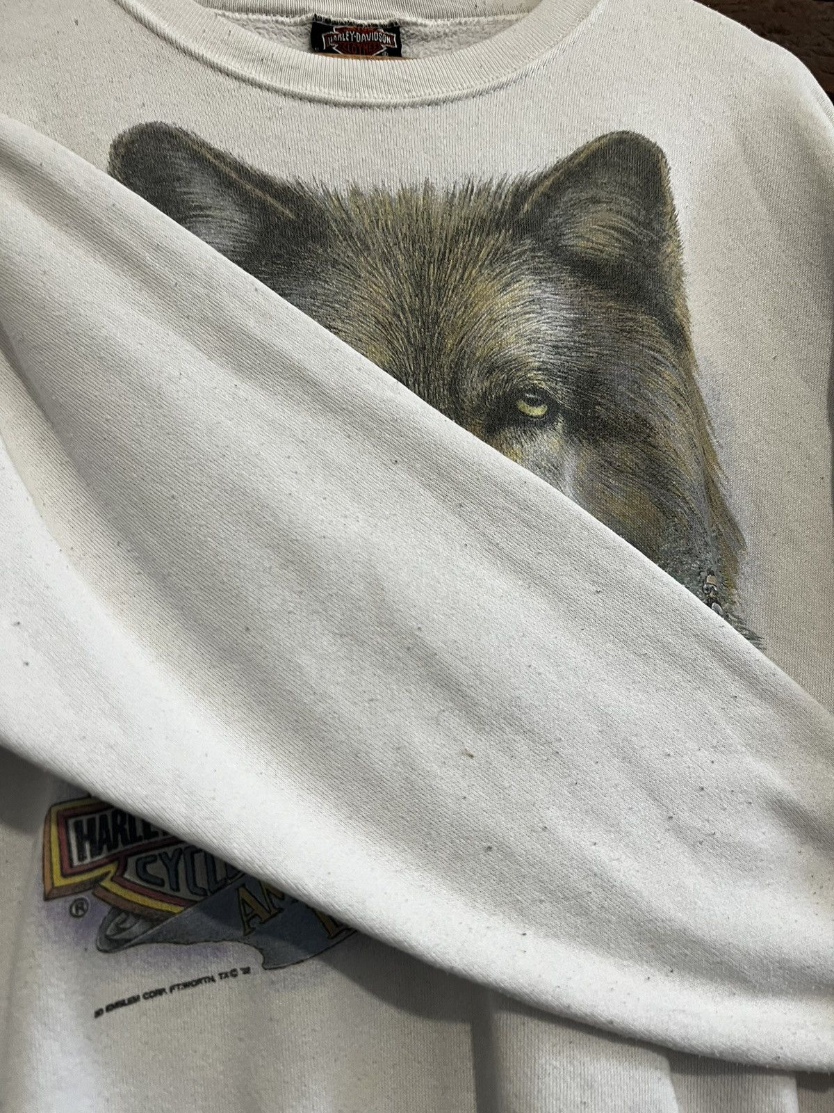 Harley Davidson Rare Vintage 1993 Harley Davidson 3D Emblem Wolf Rider Tee Size US L / EU 52-54 / 3 - 7 Thumbnail