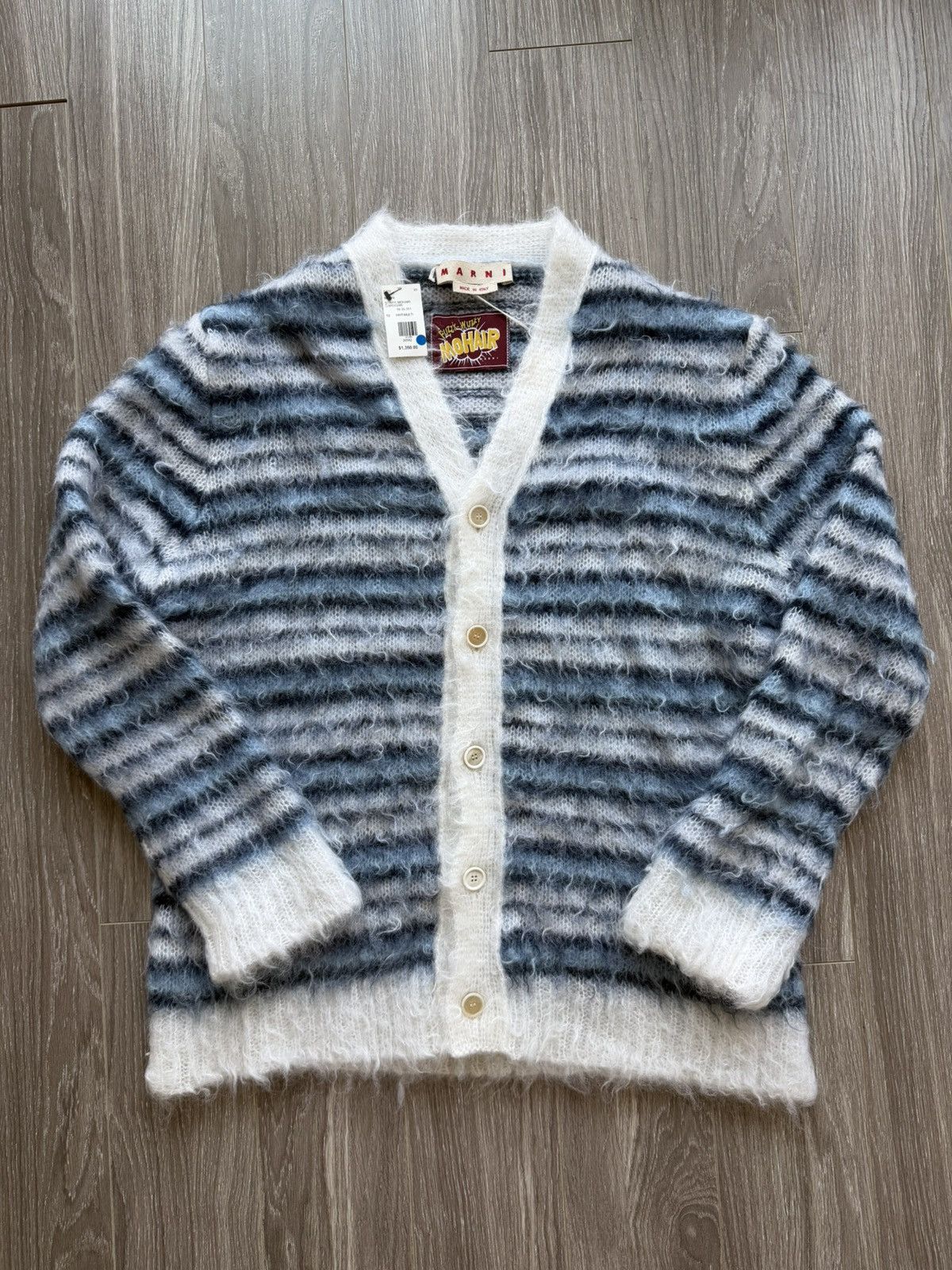 Marni Marni Mohair Striped Cardigan Size US L / EU 52-54 / 3 - 1 Thumbnail