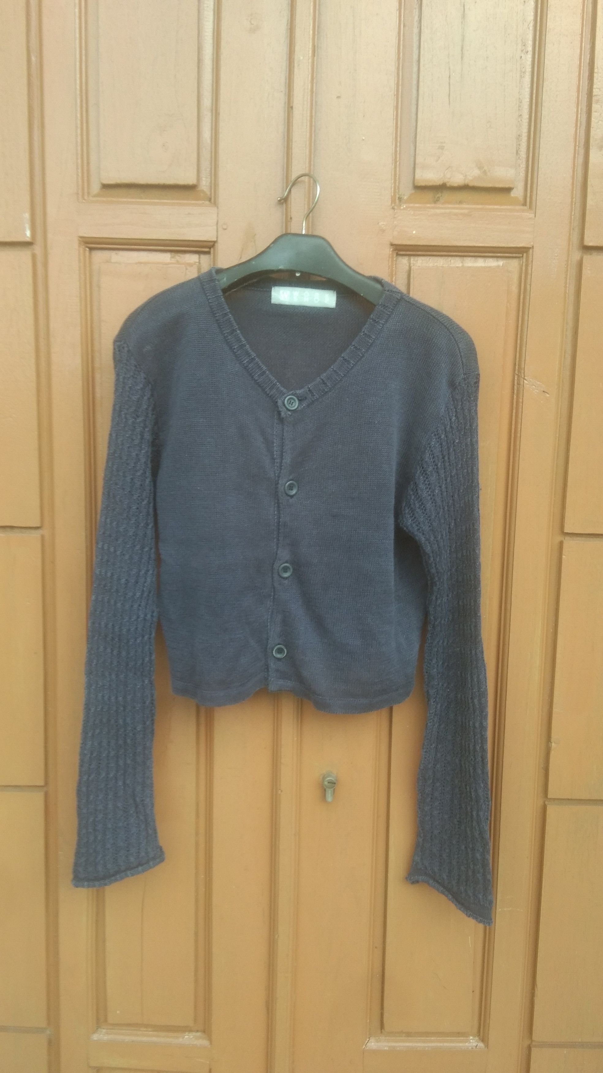 Yohji Yamamoto Workshop by yohji yamamoto knit croptop cardigan Size S / US 4 / IT 40 - 1 Thumbnail