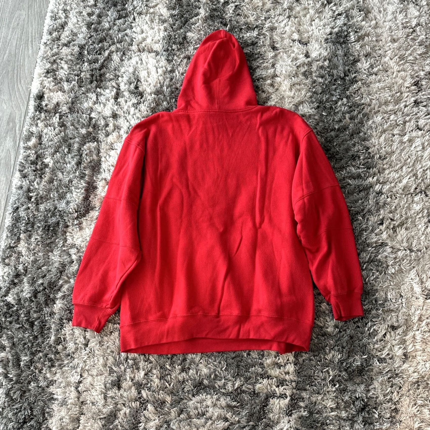 Starter VINTAGE 90s Starter Hoodie XL Mens Red Spell Out Pullover Hooded Pockets Size US XL / EU 56 / 4 - 6 Thumbnail