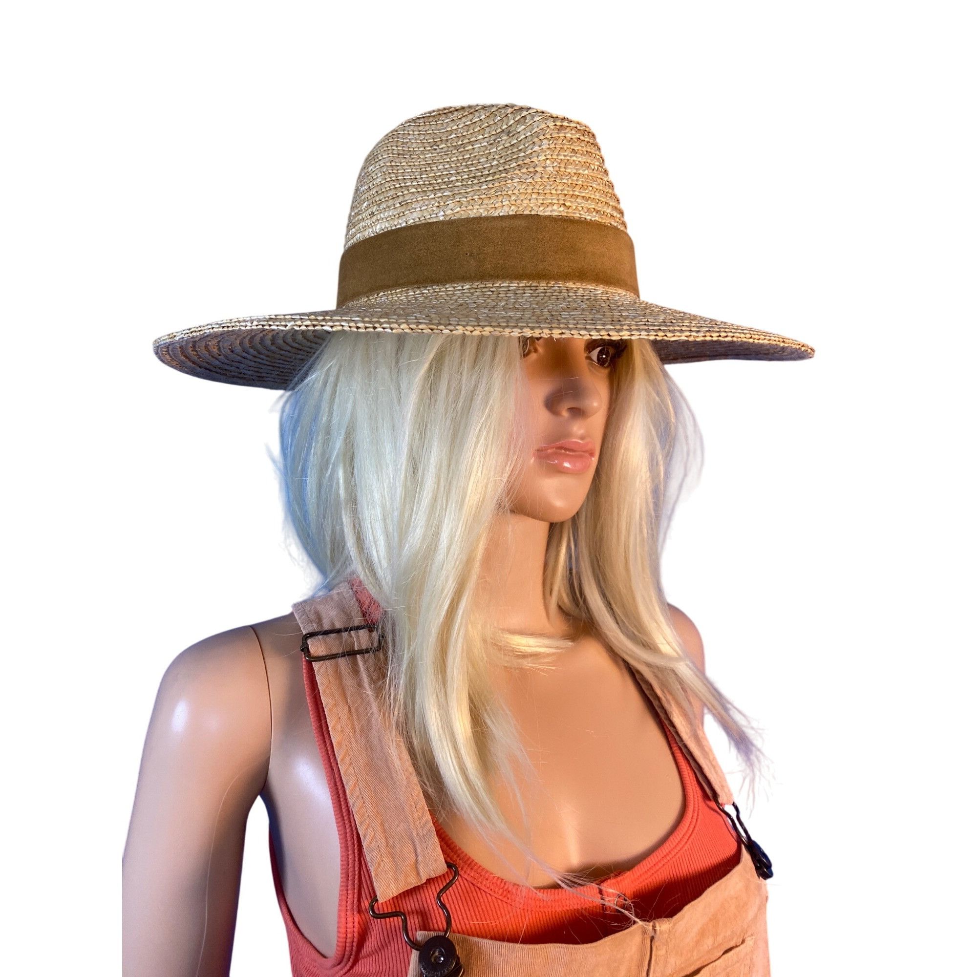 Other NWT Gigi Pip Isla Straw Fedora Hat S/M 57cm Adjustable Wide Size ONE SIZE - 15 Thumbnail
