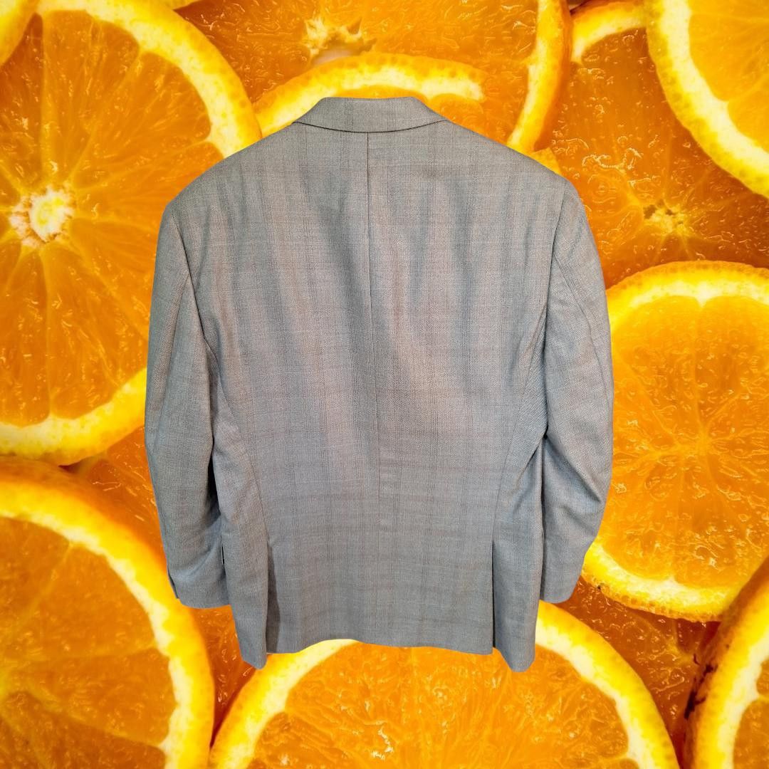 Calvin Klein Calvin Klein Tan Check 3 Button Blazer Silk/Wool Size 40R Size 40R - 8 Thumbnail