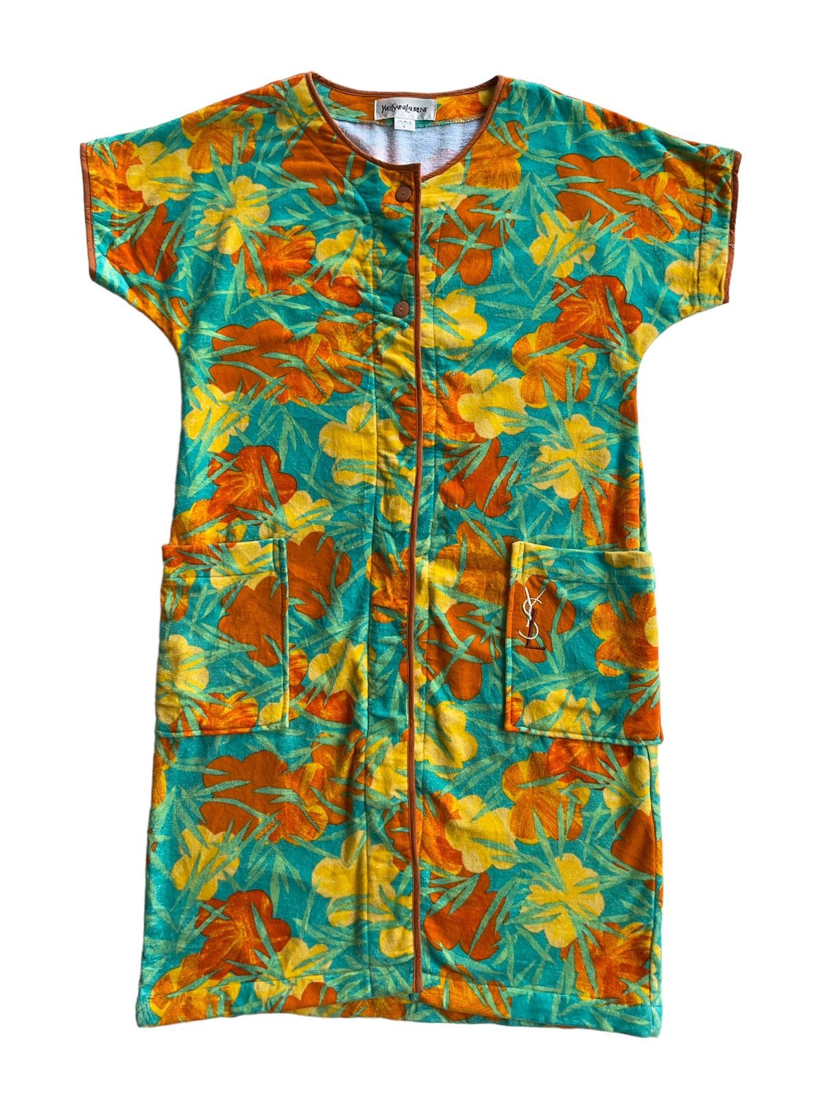 Yves Saint Laurent YSL Luxury Printed Bathrobe Size L / US 10 / IT 46 - 1 Thumbnail