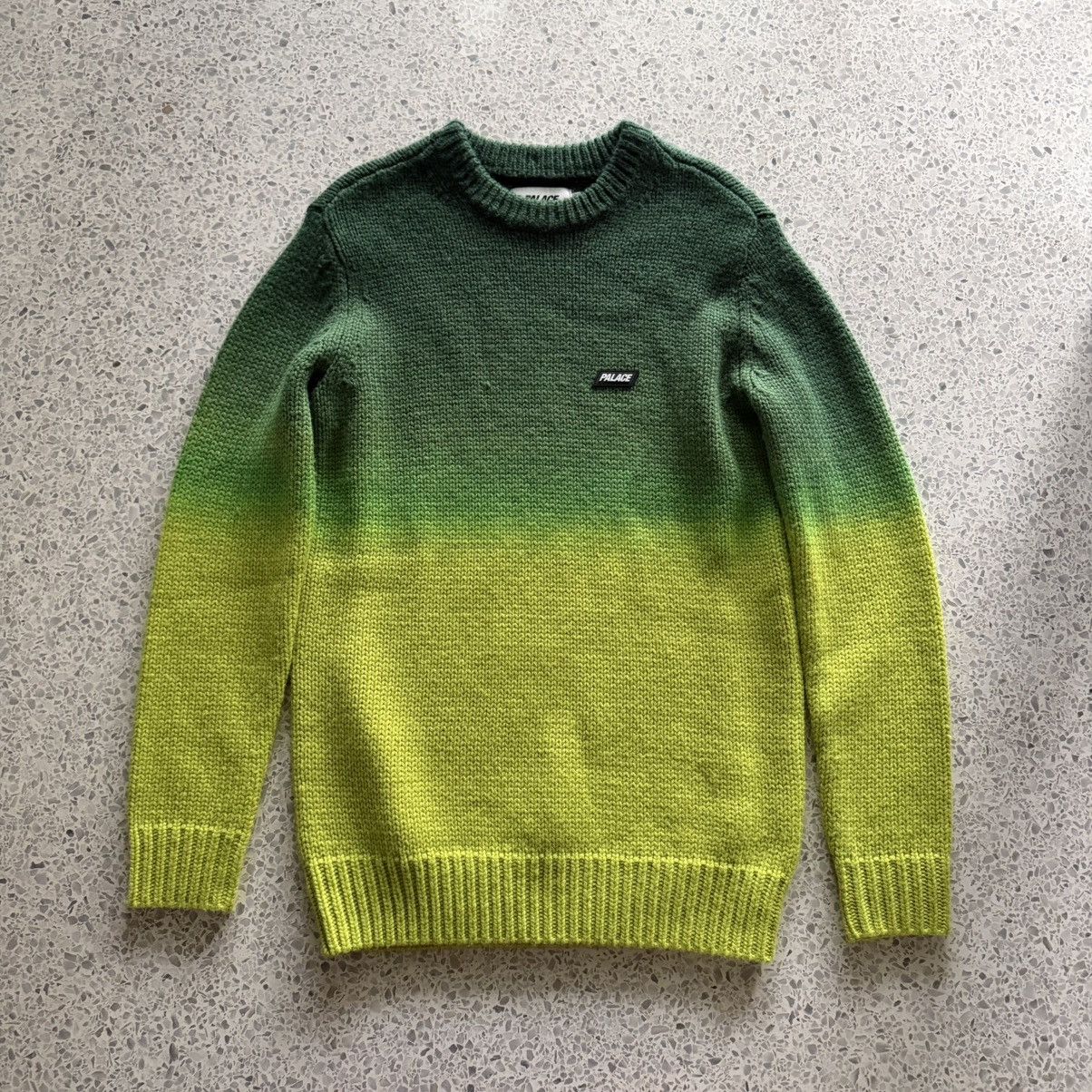 Palace Palace Gradient Dye Rib Knit Sweater (Green) Size US S / EU 44-46 / 1 - 1 Thumbnail