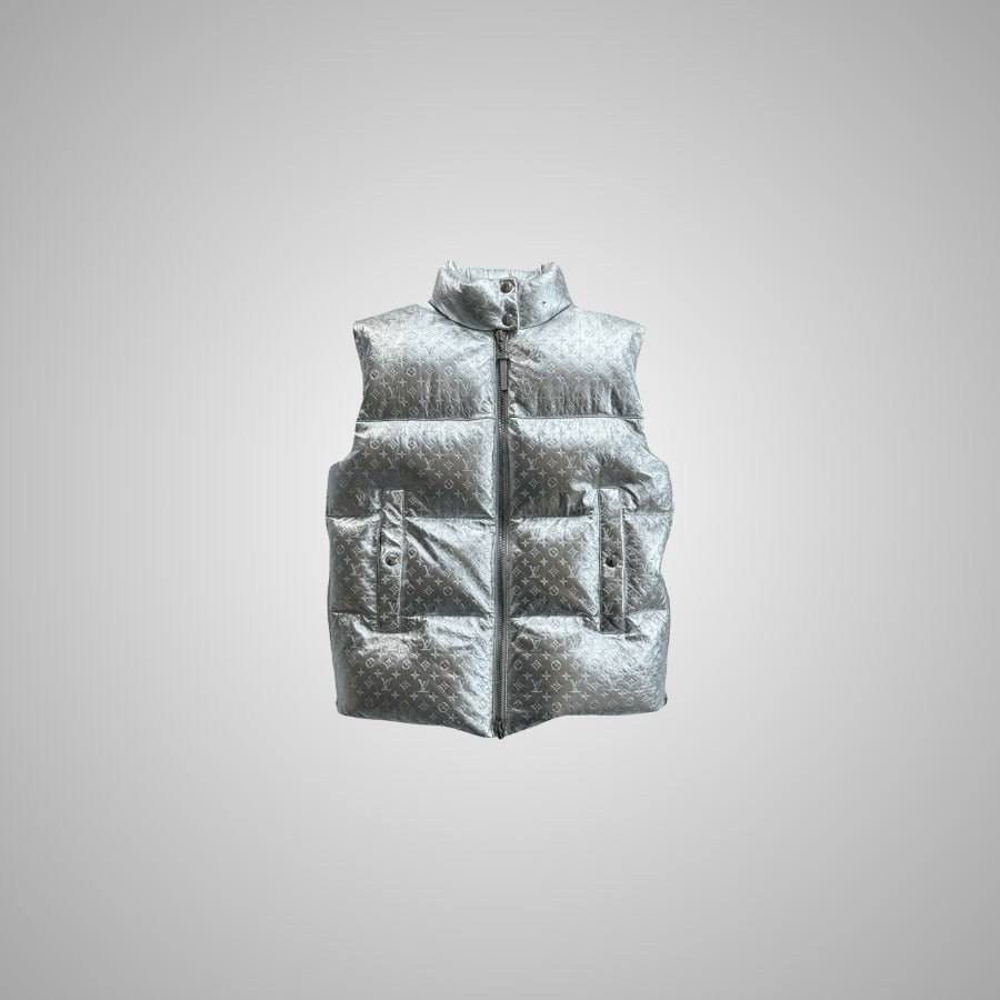 Louis Vuitton LOUIS VUITTON SILVER EMBOSSED MONOGRAM WOMAN'S VEST Size US M / EU 48-50 / 2 - 1 Thumbnail