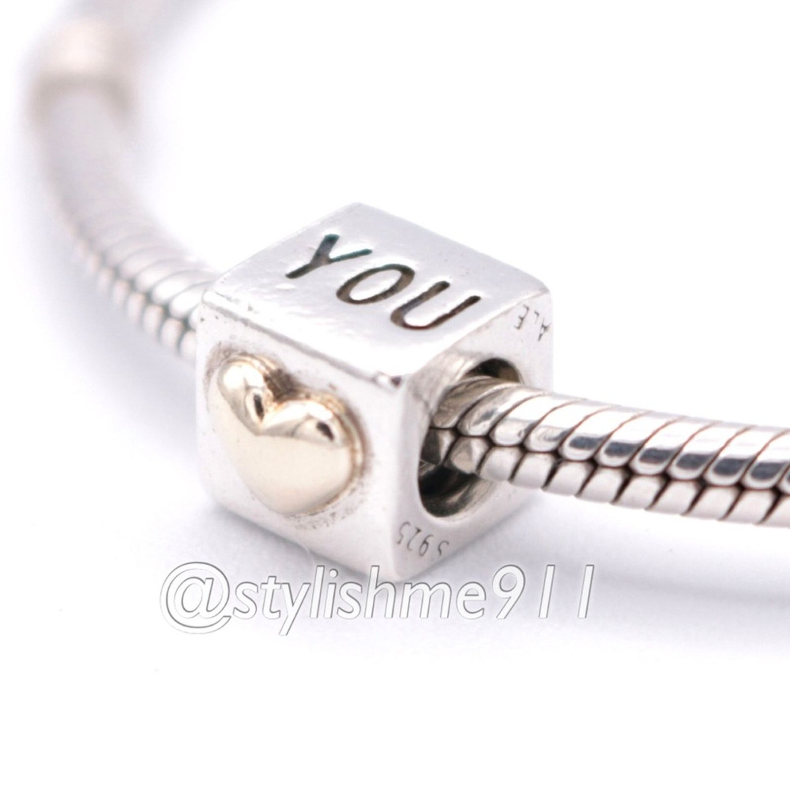pandora Authentic PANDORA I Love You Charm with 14K Gold - 790200 Size ONE SIZE - 3 Thumbnail