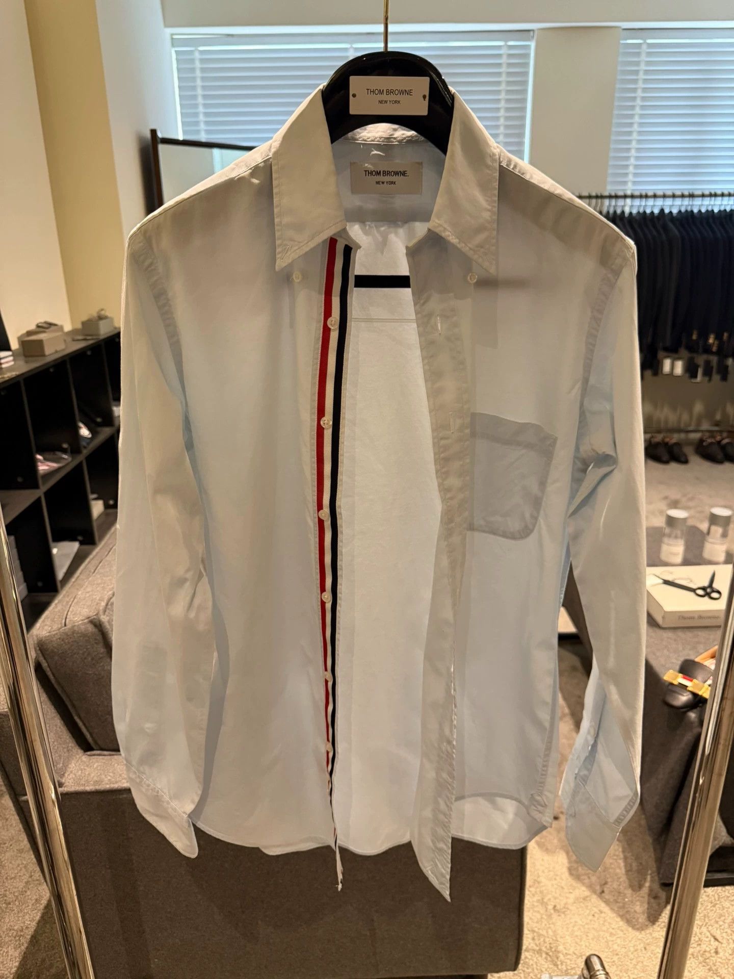 Thom Browne Thom Browne Classic Light Blue Poplin Shirt Size 2 Size US M / EU 48-50 / 2 - 1 Thumbnail