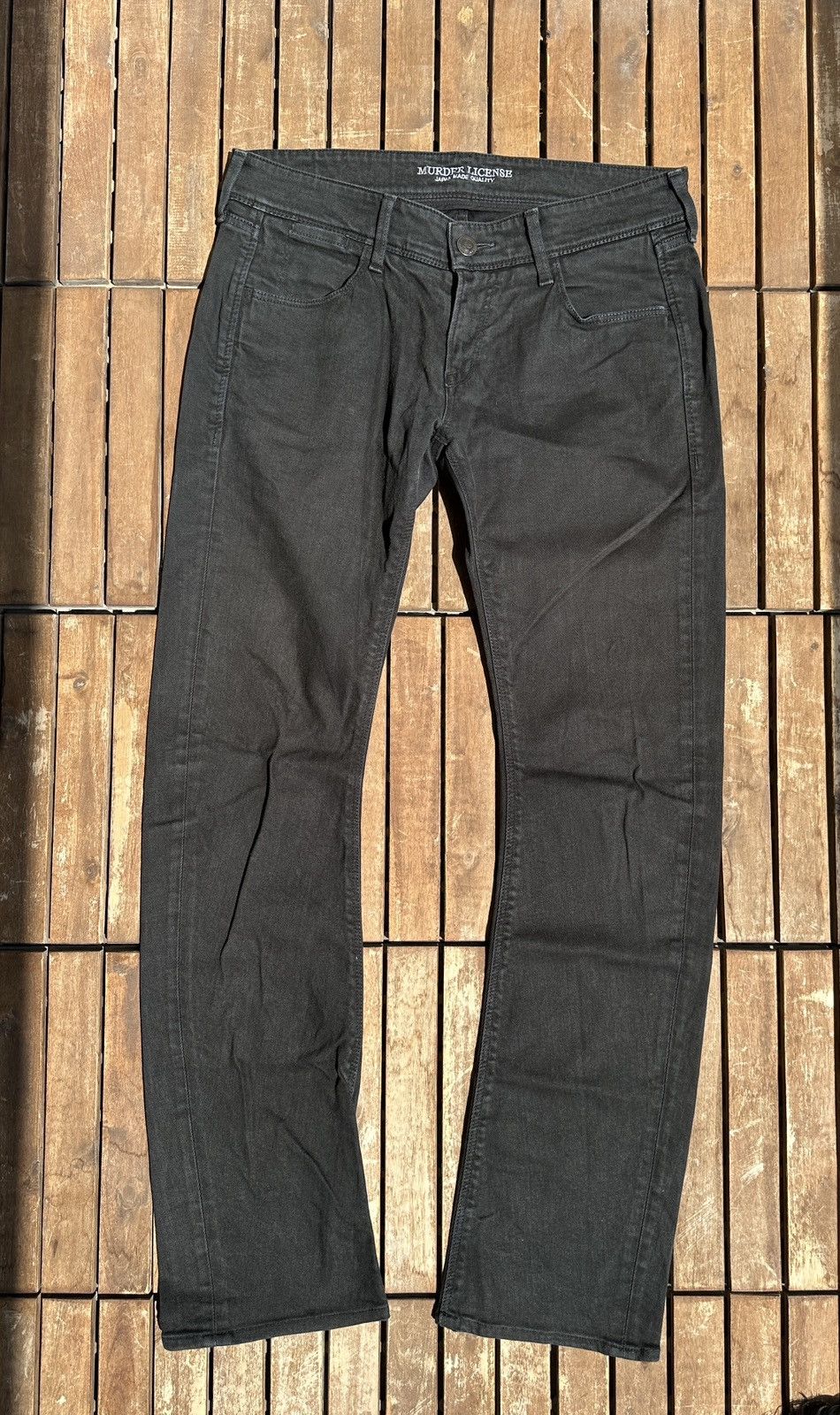 Murder License Murder License Black Stretch Denim – Made in Japan Size US 32 / EU 48 - 1 Thumbnail