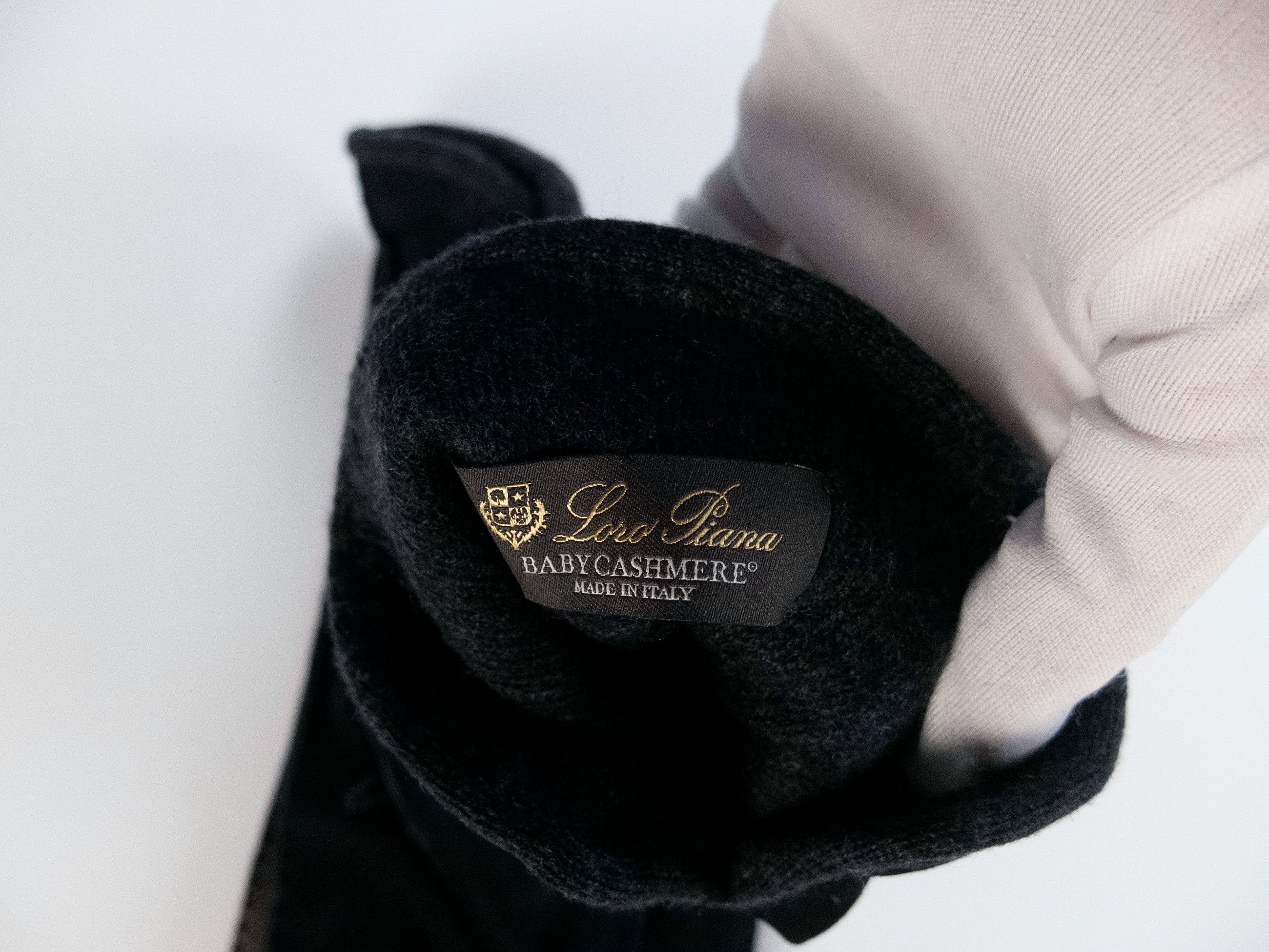 Loro Piana LORO PIANA navy blue suede leather & baby cashmere gloves XL Size ONE SIZE - 5 Thumbnail