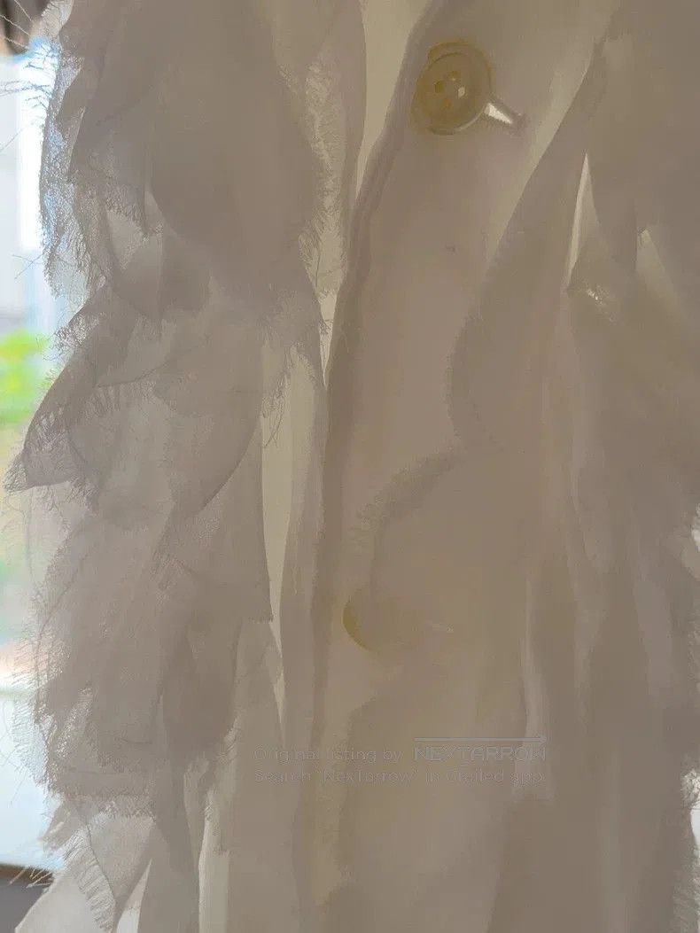 Comme des Garcons comme des garcons white ruffled collar shirt. Size US M / EU 48-50 / 2 - 9 Thumbnail
