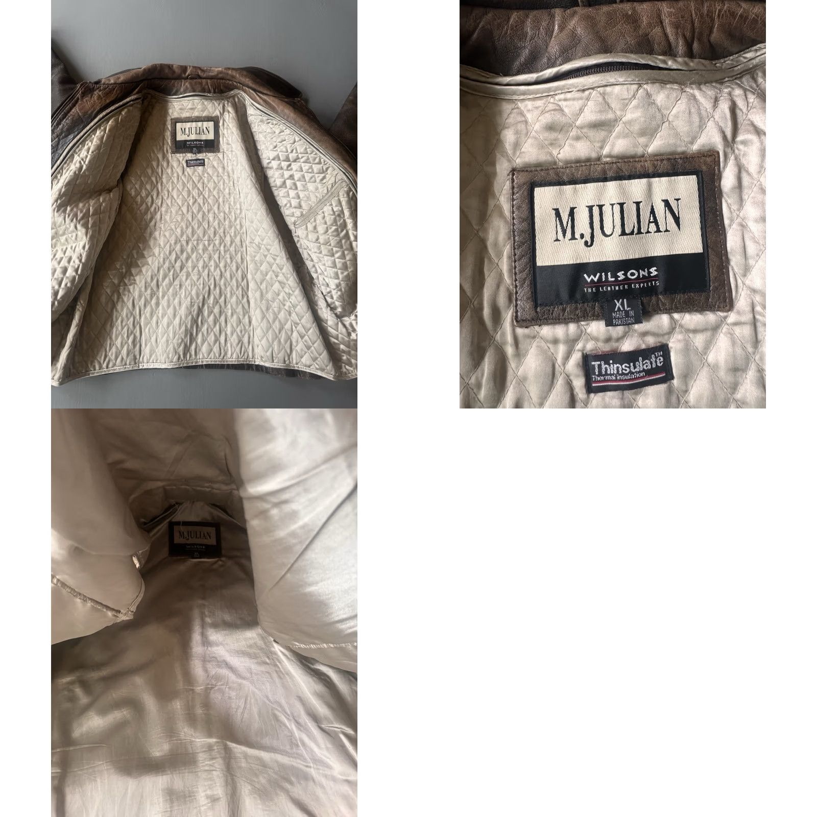 Vintage Wilsons Leather Jacket Brown Thinsulate Coat Men's Size XL Button Zip Distressed Lined Casual Classic Size US XL / EU 56 / 4 - 9 Thumbnail