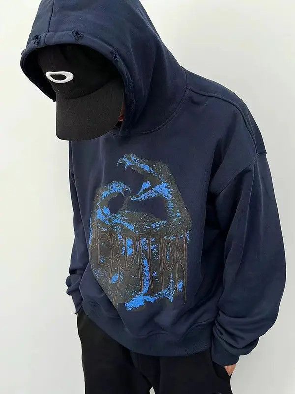 VIBE Street Hip Hop Vintage Loose Hoodie Size US XL / EU 56 / 4 - 6 Thumbnail