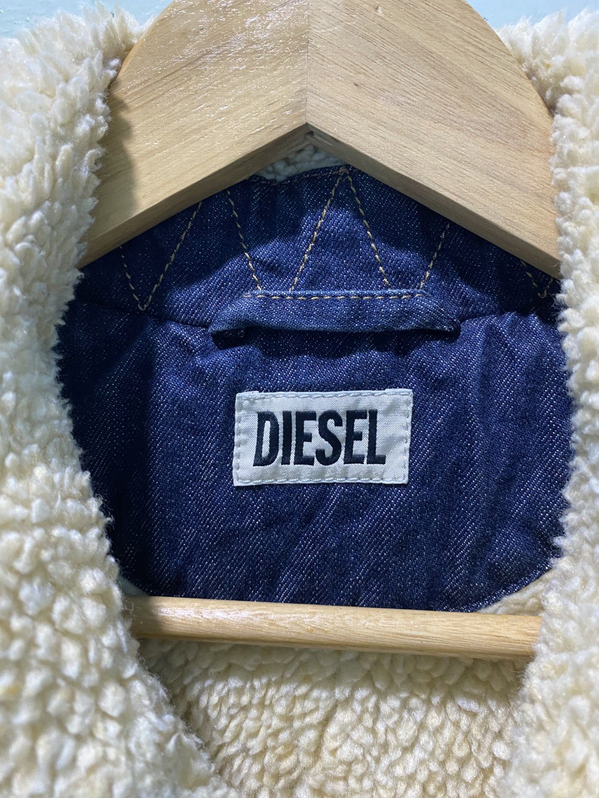 Diesel Diesel Denim Vest Jacket Sherpa Lining Sleeveless Zip Front Size US S / EU 44-46 / 1 - 16 Thumbnail