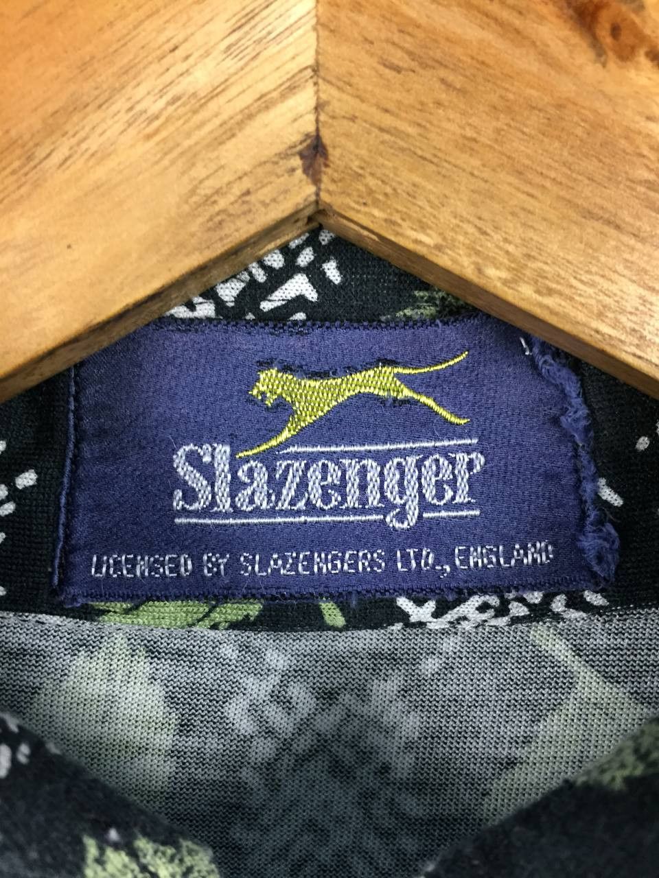 Vintage Vtg 70s 80s Slazenger Geometric Leaf Patterned Polo Shirt Size US M / EU 48-50 / 2 - 9 Thumbnail