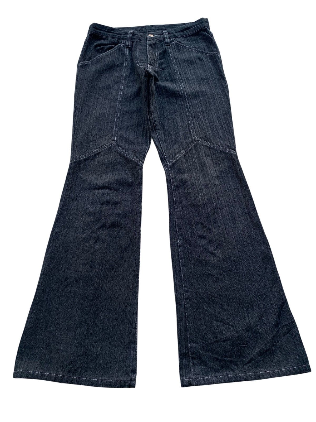Tornado Mart TORNADO MART FLARE LACE UP PUNK KMRII STYLE RARE DENIM Size US 31 - 5 Thumbnail