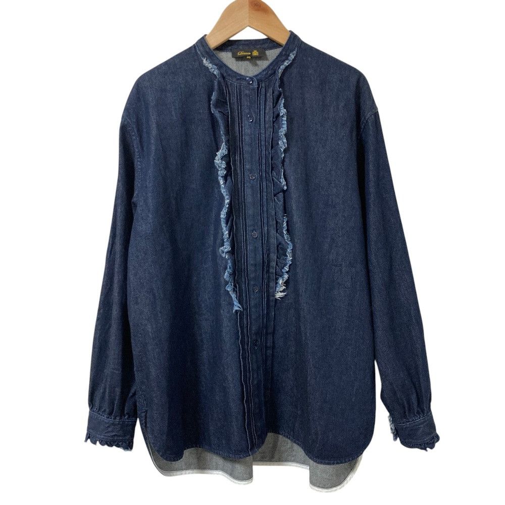 Other Other Drawer Cotton Silk Denim Frill Shirt Textile Tops 6511-299-0573 DUTY FREE for USA Size ONE SIZE - 1 Thumbnail