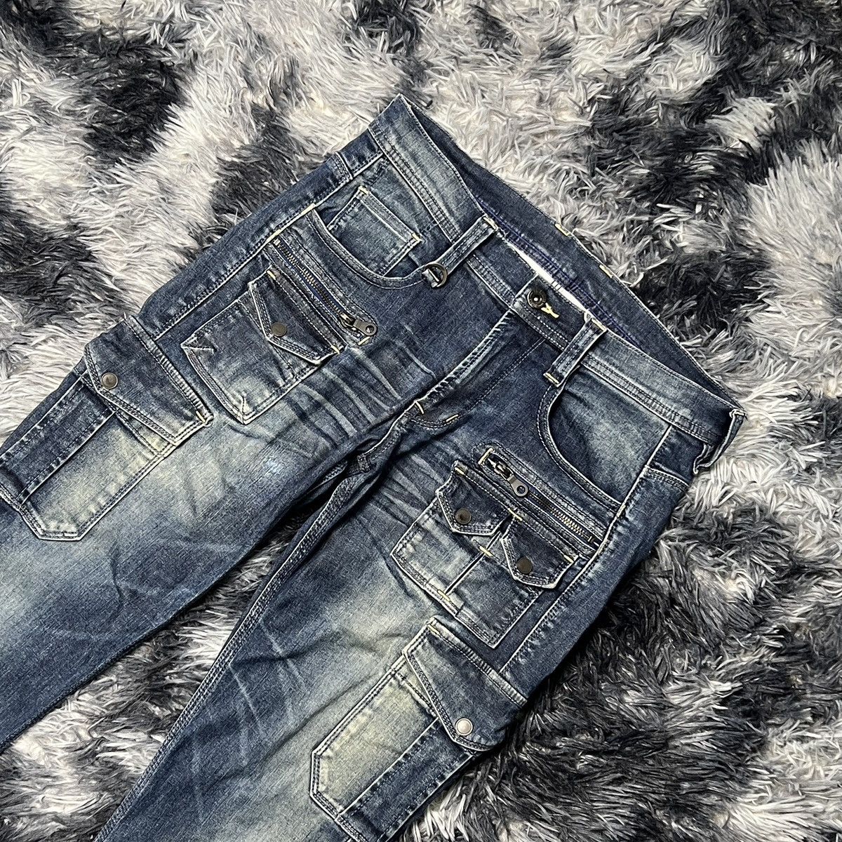 HIDEAWAYS HideAways Nicole Denim MultiPocket Cargo Pants Size US 31 - 4 Thumbnail