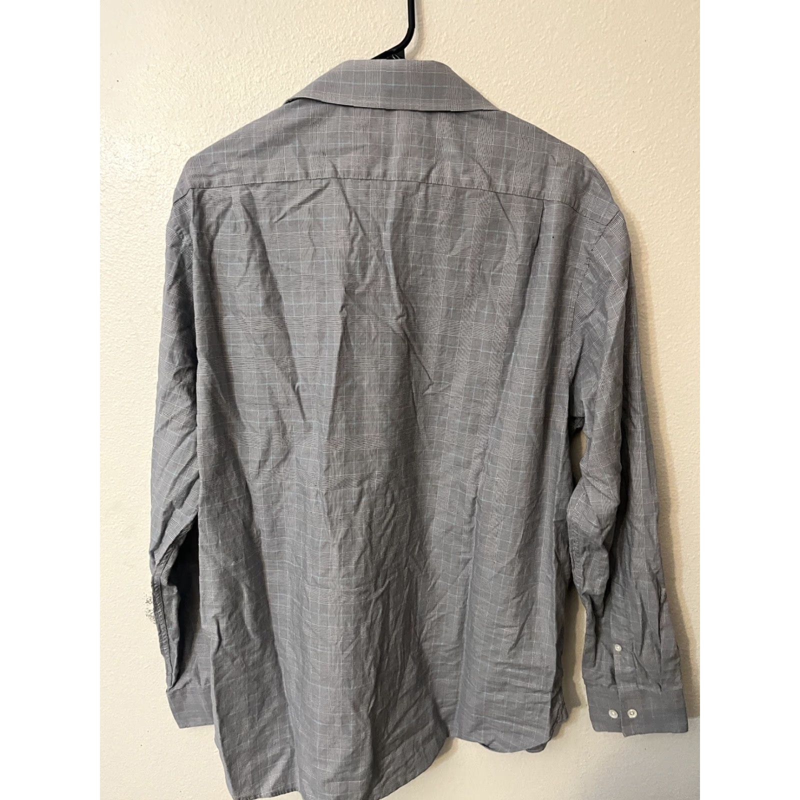 Michael Kors Michael Kors Button-Up Shirt Blue Plaid 17 100% Cotton Non Iron Mens Dress Shirt Size 46R - 3 Thumbnail