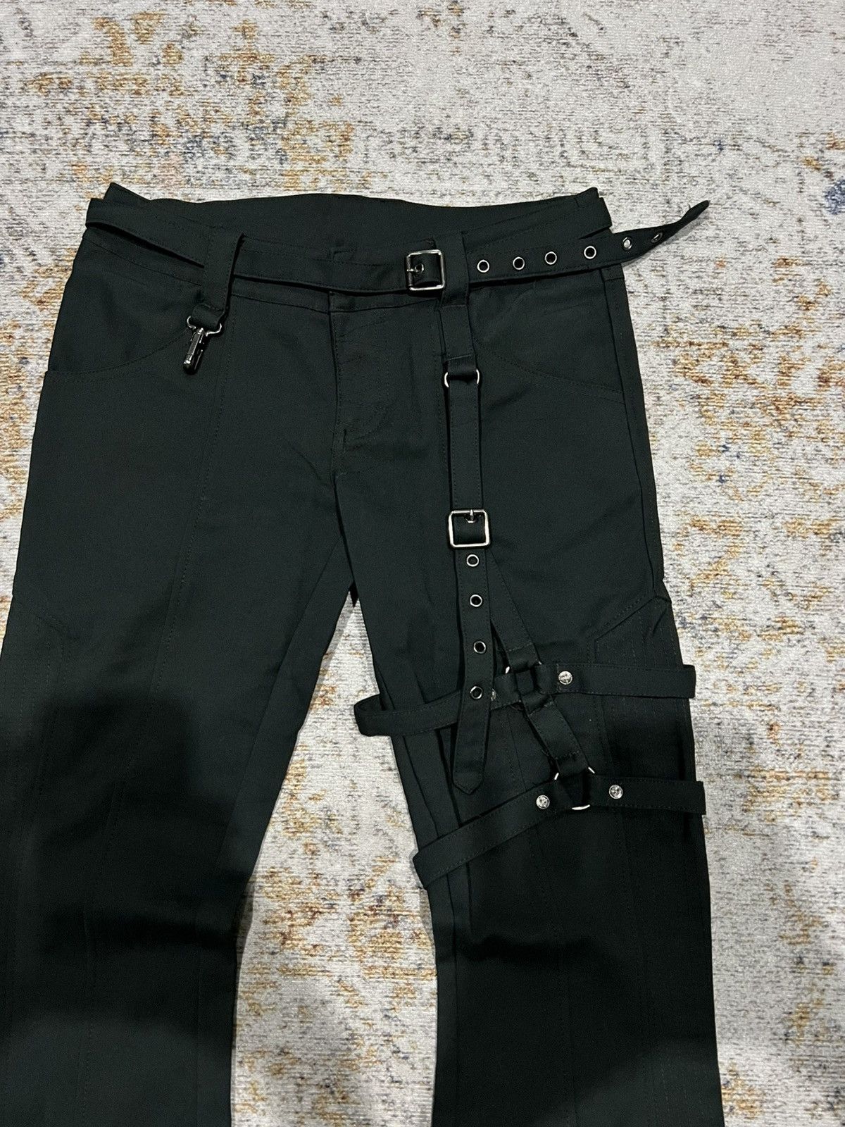 Japanese Brand Ozz Croce Tribal Bondage Flared Pants