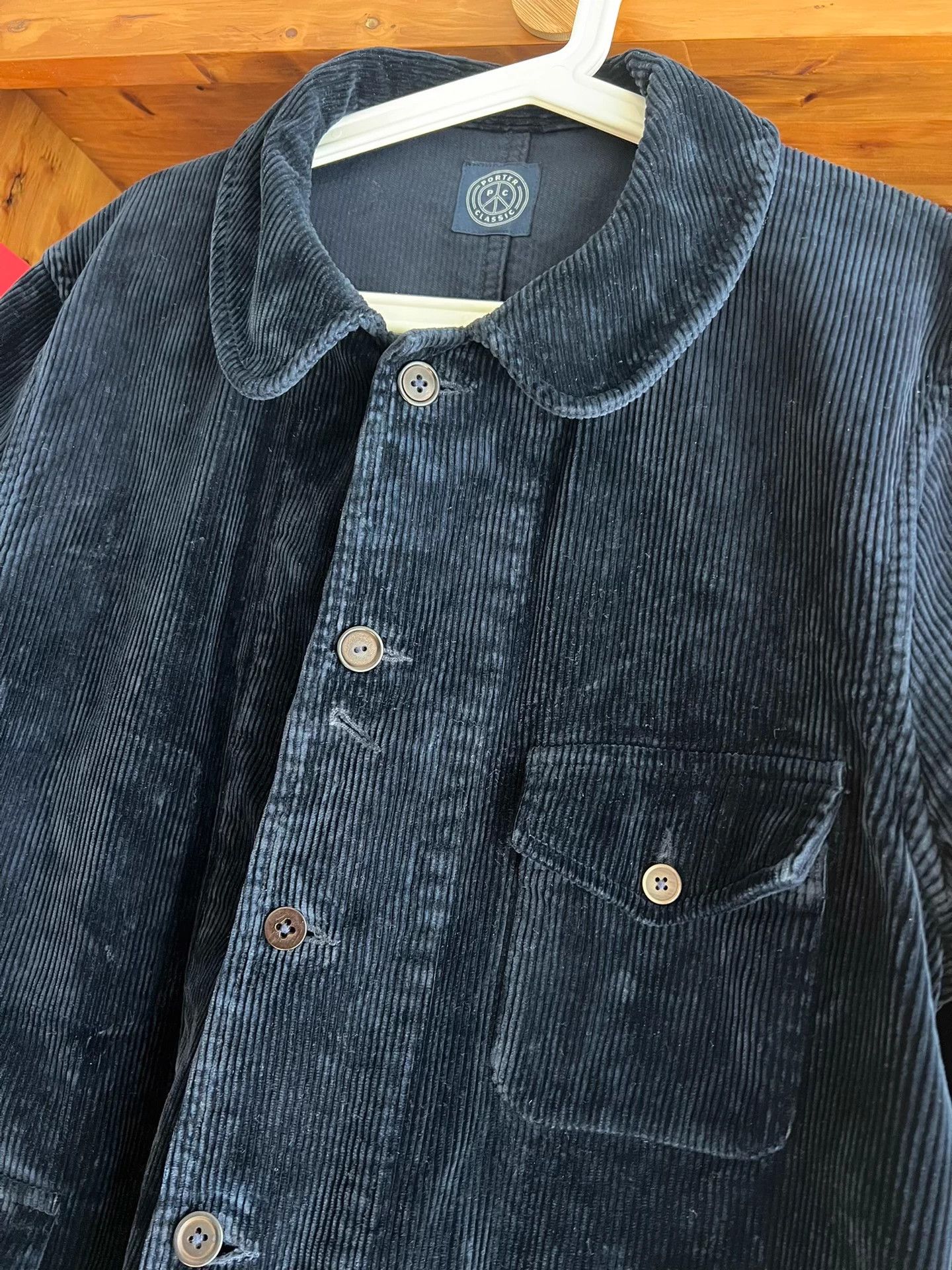 Porter PORTER CLASSIC Indigo Dyed Royal Corduroy Work Jacket Size US L / EU 52-54 / 3 - 6 Thumbnail