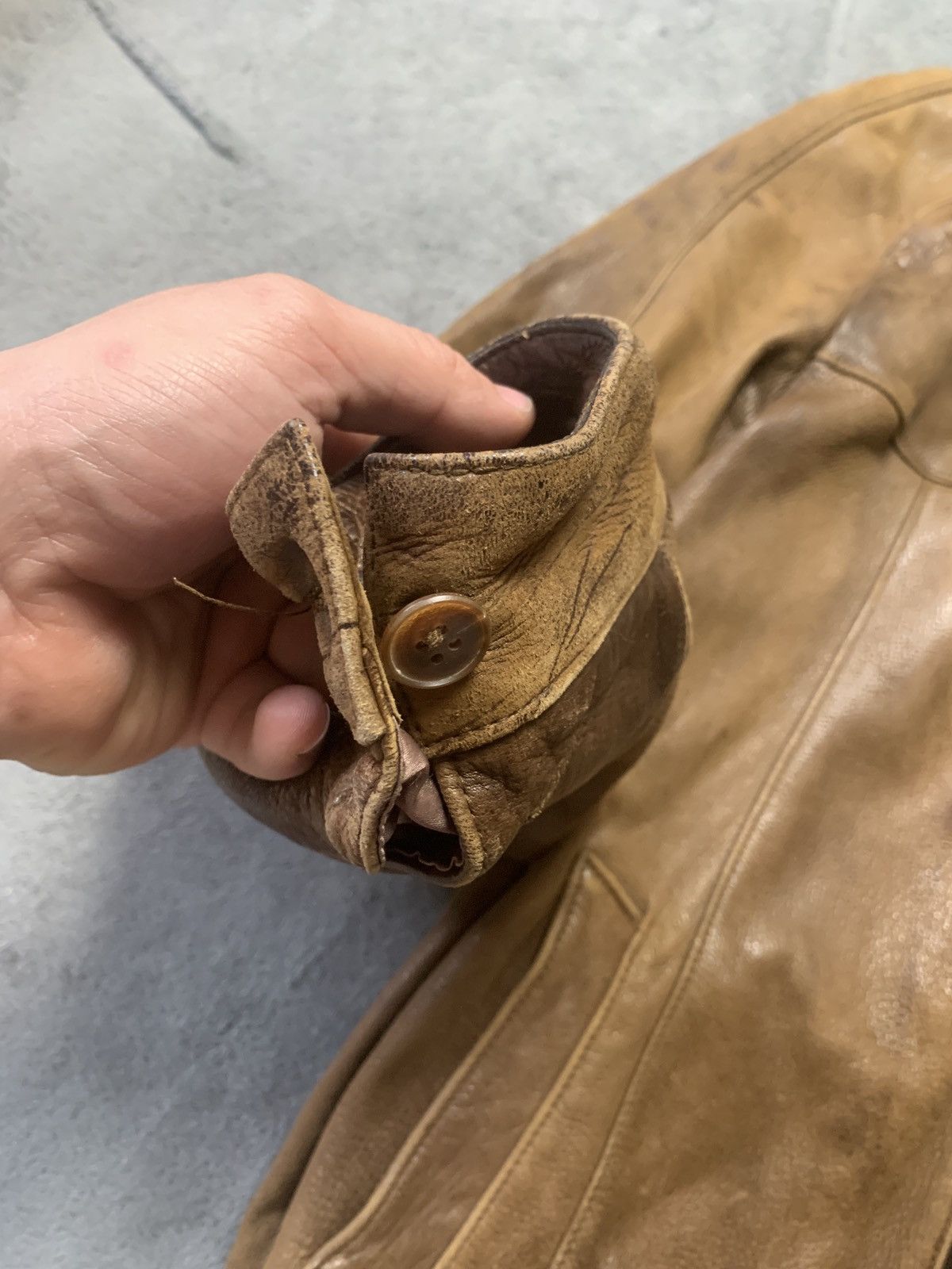 Genuine Leather × Vintage Vintage Brown Long Leather Coat Hirschleder VON TedColohn Size US M / EU 48-50 / 2 - 3 Thumbnail